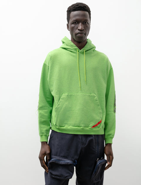 Phingerin Joint Hooded Sweatshirt Neon Green