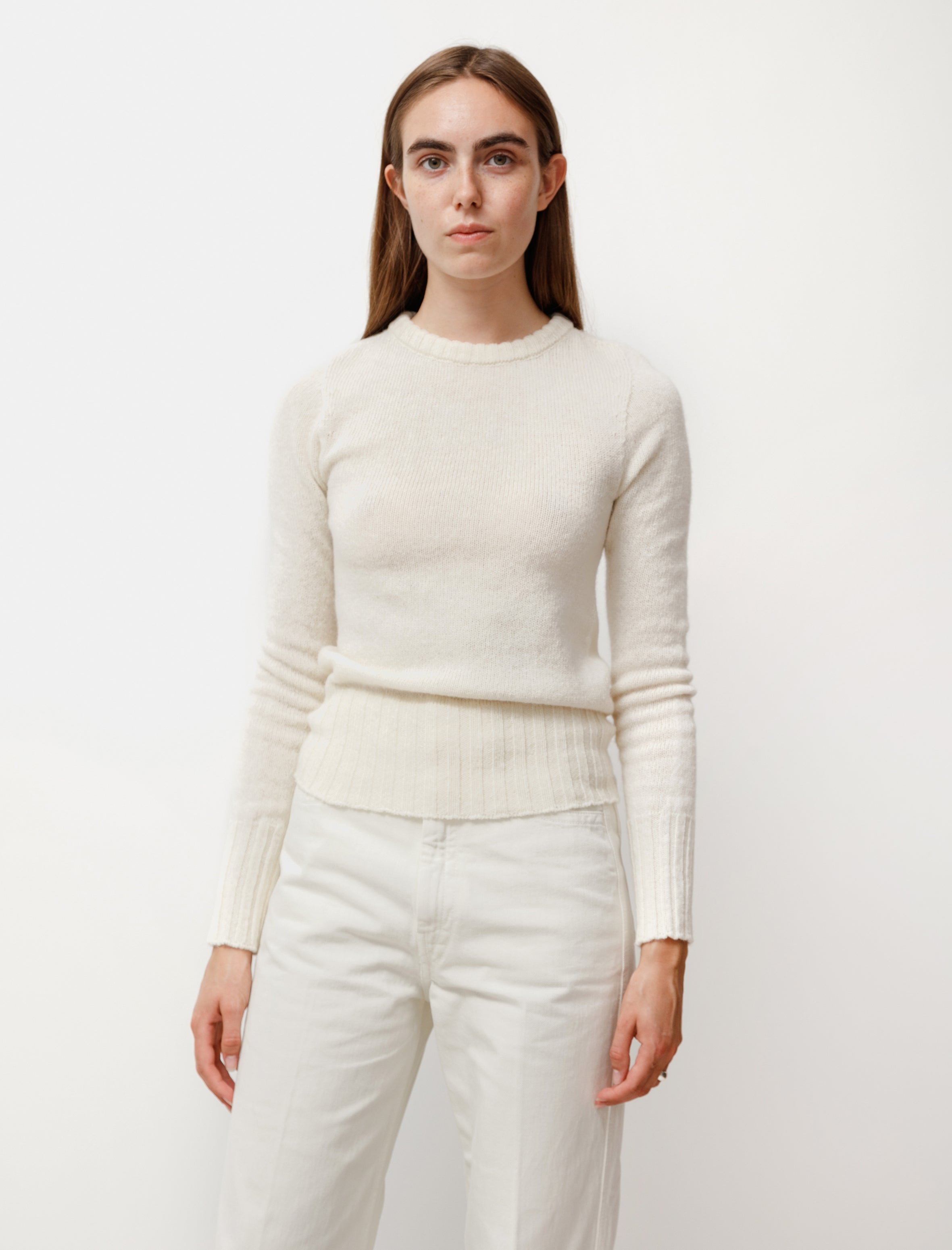 Lemaire Fitted Sweater Chalk