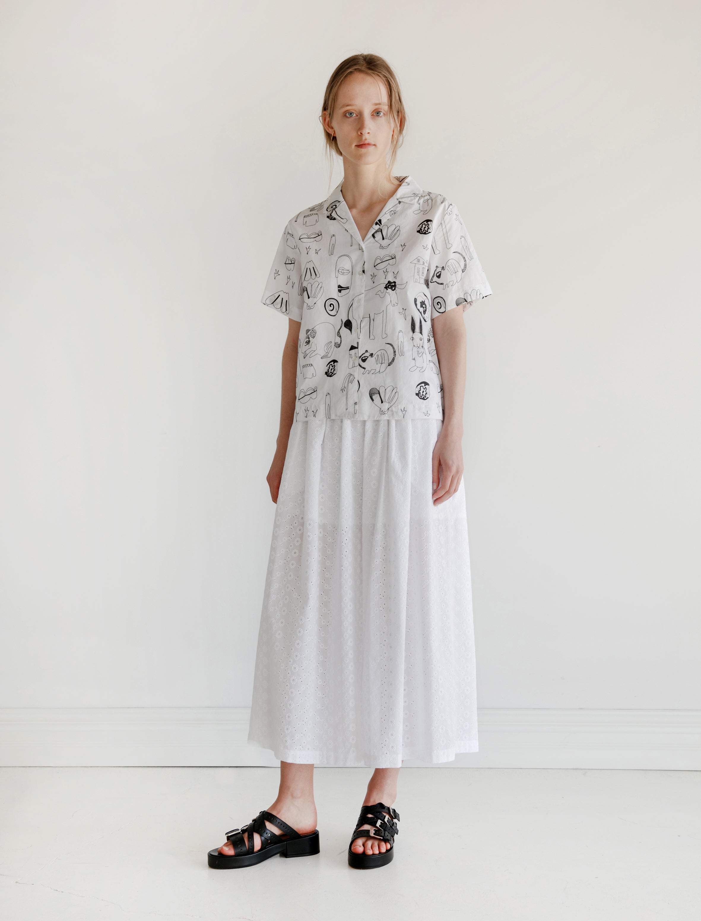 Shrimps Simone Trousers White Eyelet