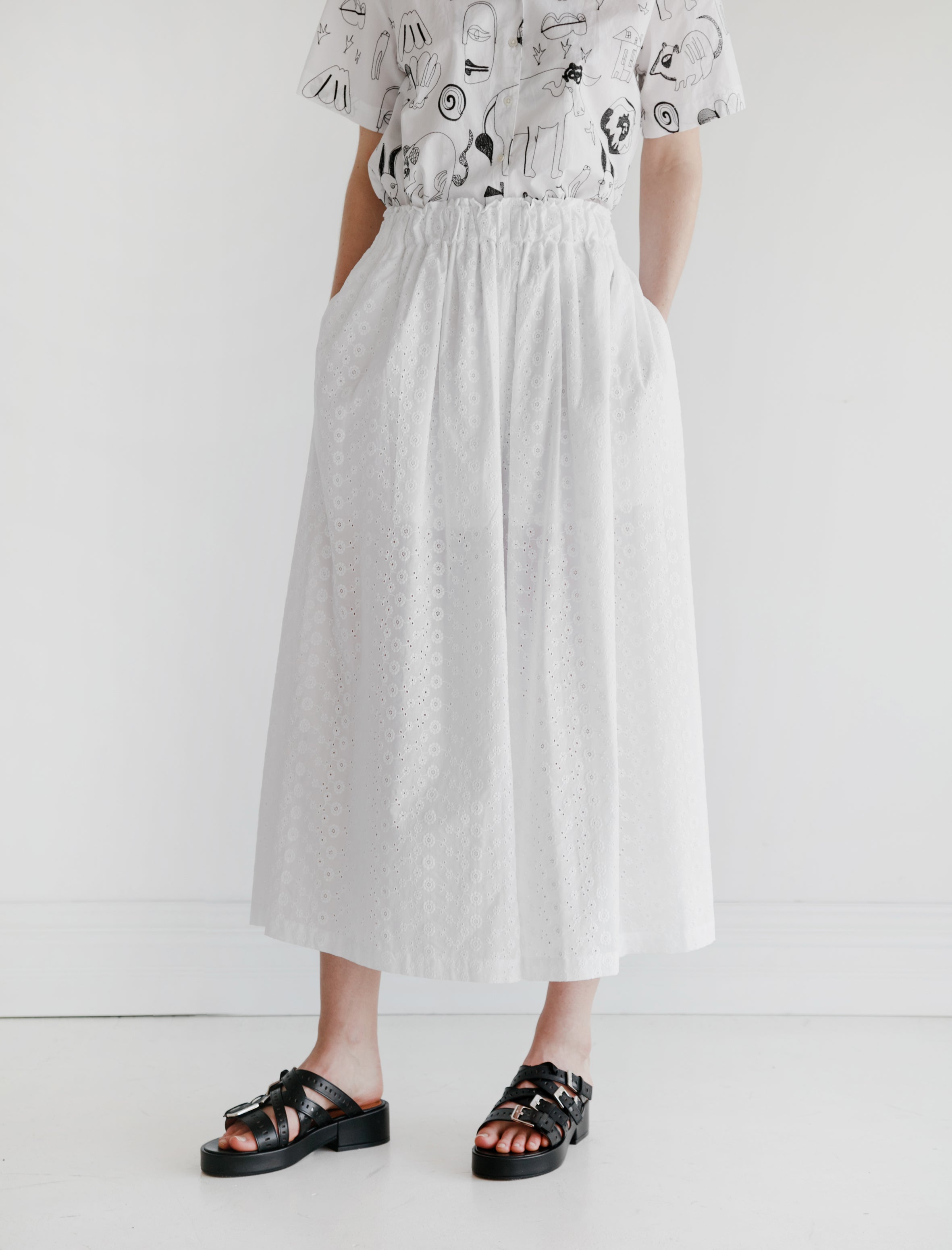 Shrimps Simone Trousers White Eyelet
