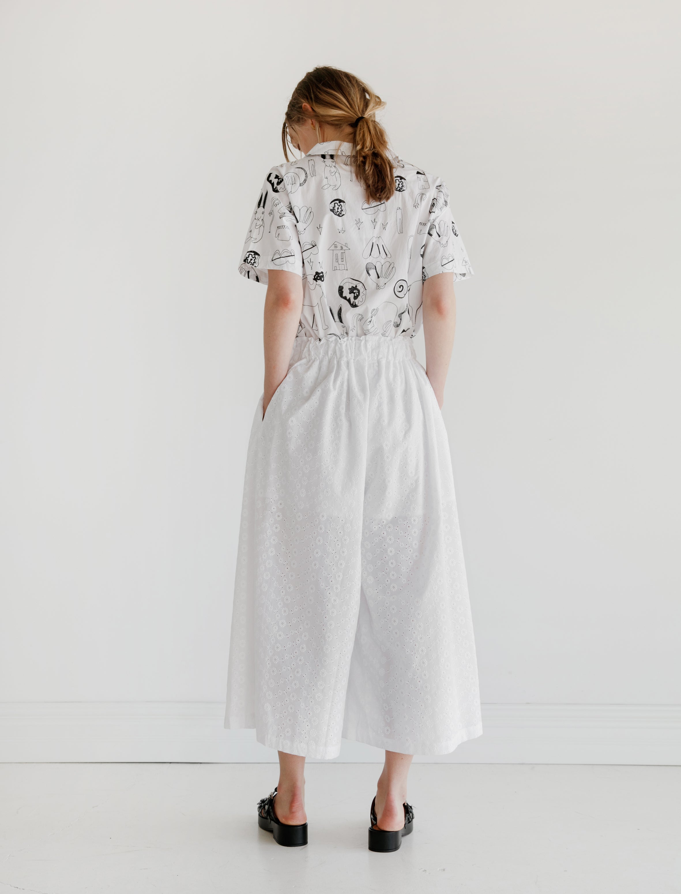 Shrimps Simone Trousers White Eyelet