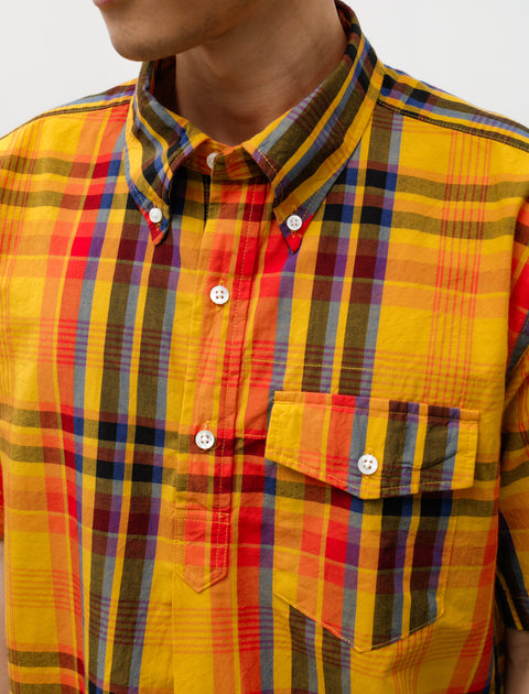 Engineered Garments Popover BD Shirt Gold Plaid