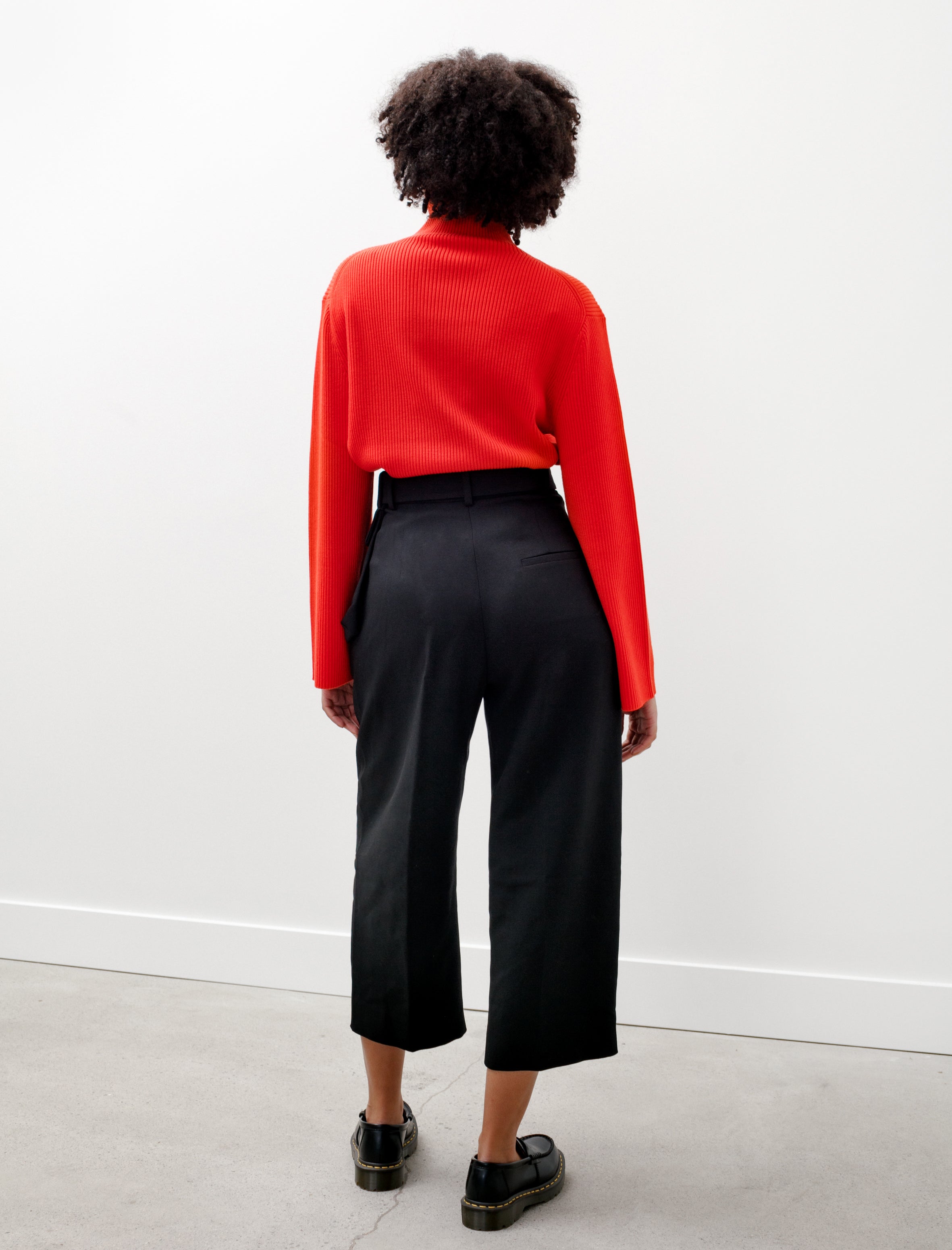 Studio Nicholson Spur Viscose Wool Trousers Black