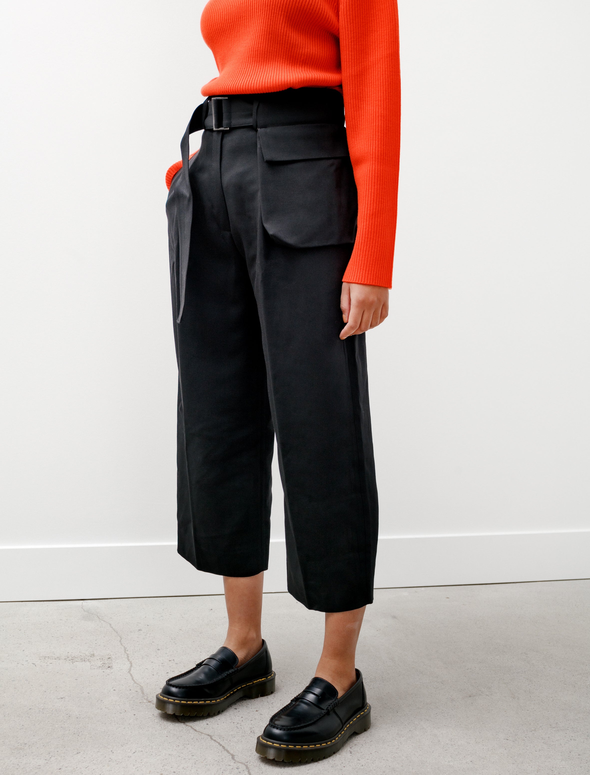 Studio Nicholson Spur Viscose Wool Trousers Black