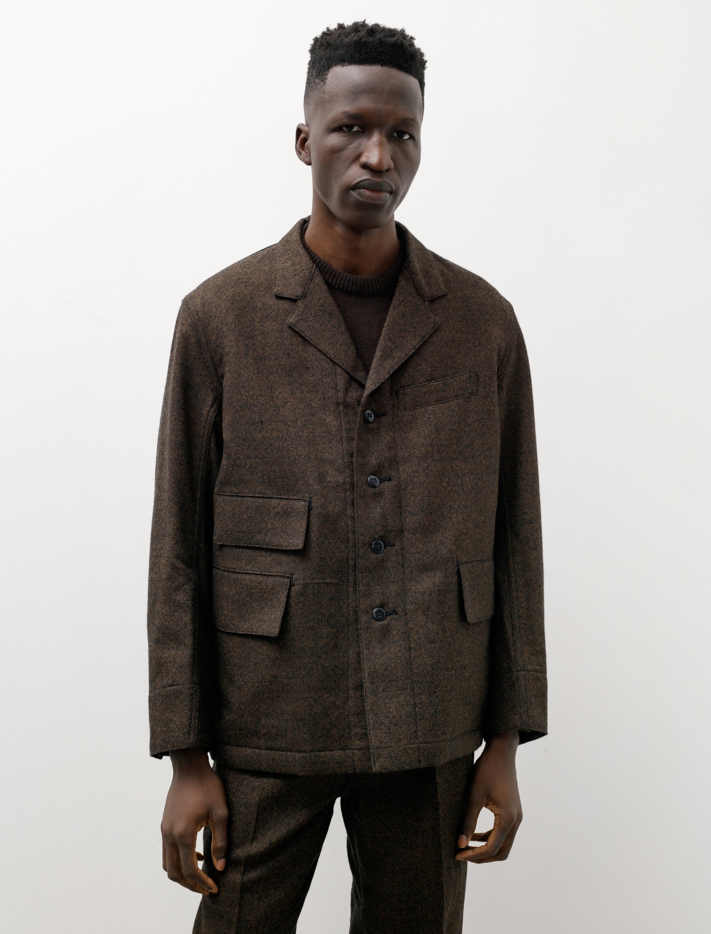 Taiga Takahashi Lot 308 Sack Jacket Melange Black