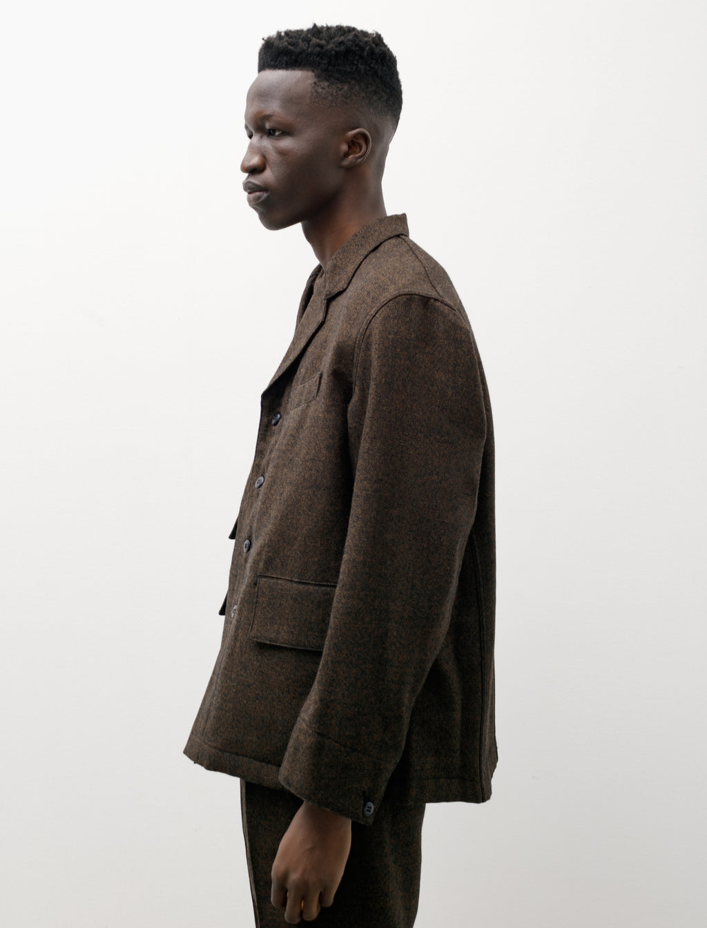 ジャケット・アウター taiga igari tweed act jacket 24ss Taiga Takahashi Lot 308 Sack Jacket Melange Black – Neighbour
