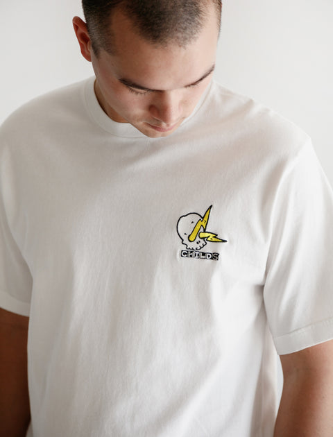 Embroidered Clean T White