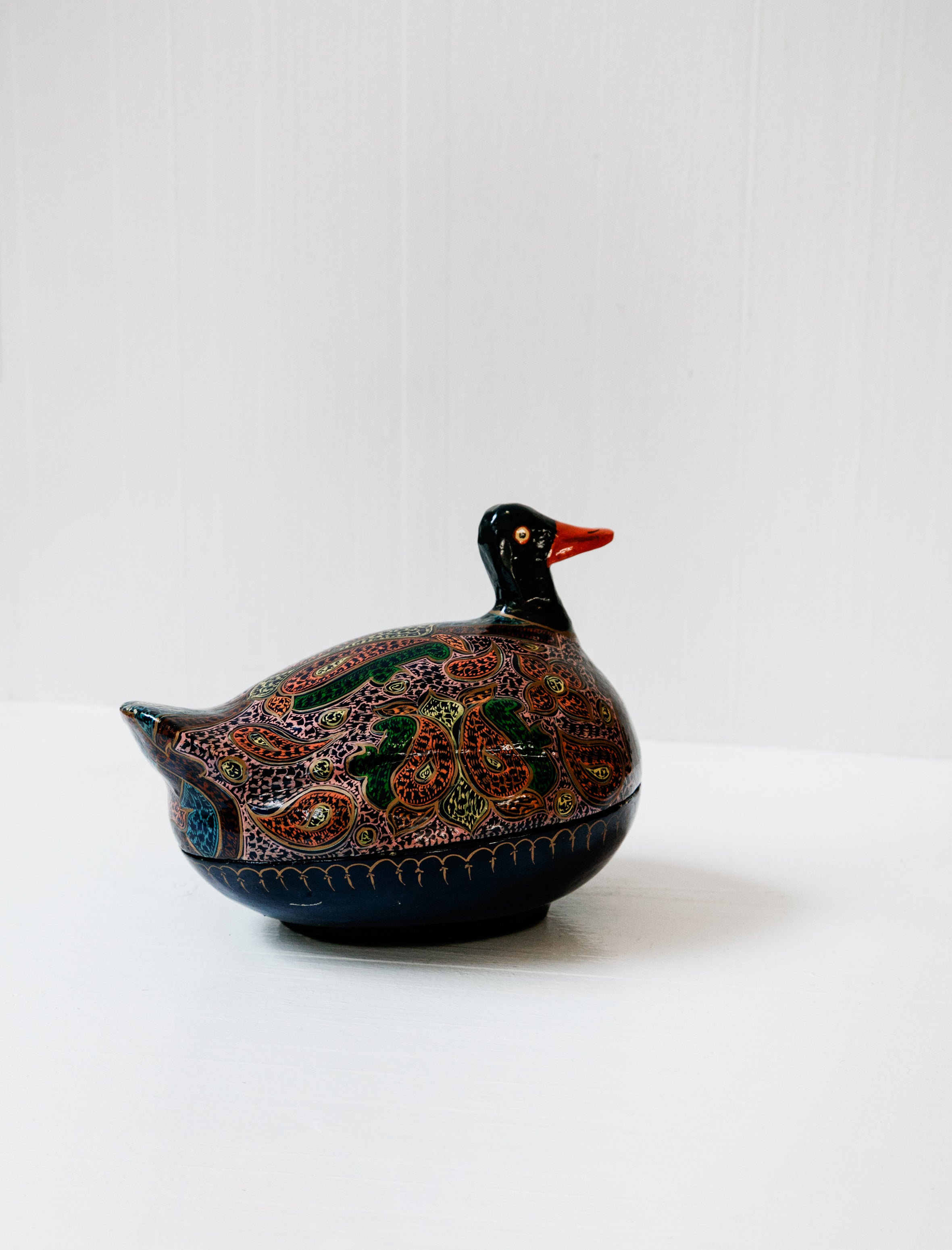 Found Nesting Lacquer Duck Box