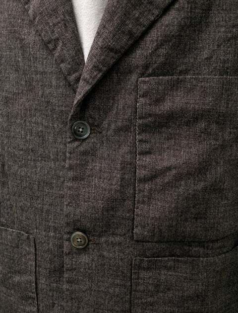 Oliver Church Long Jacket Wool Linen