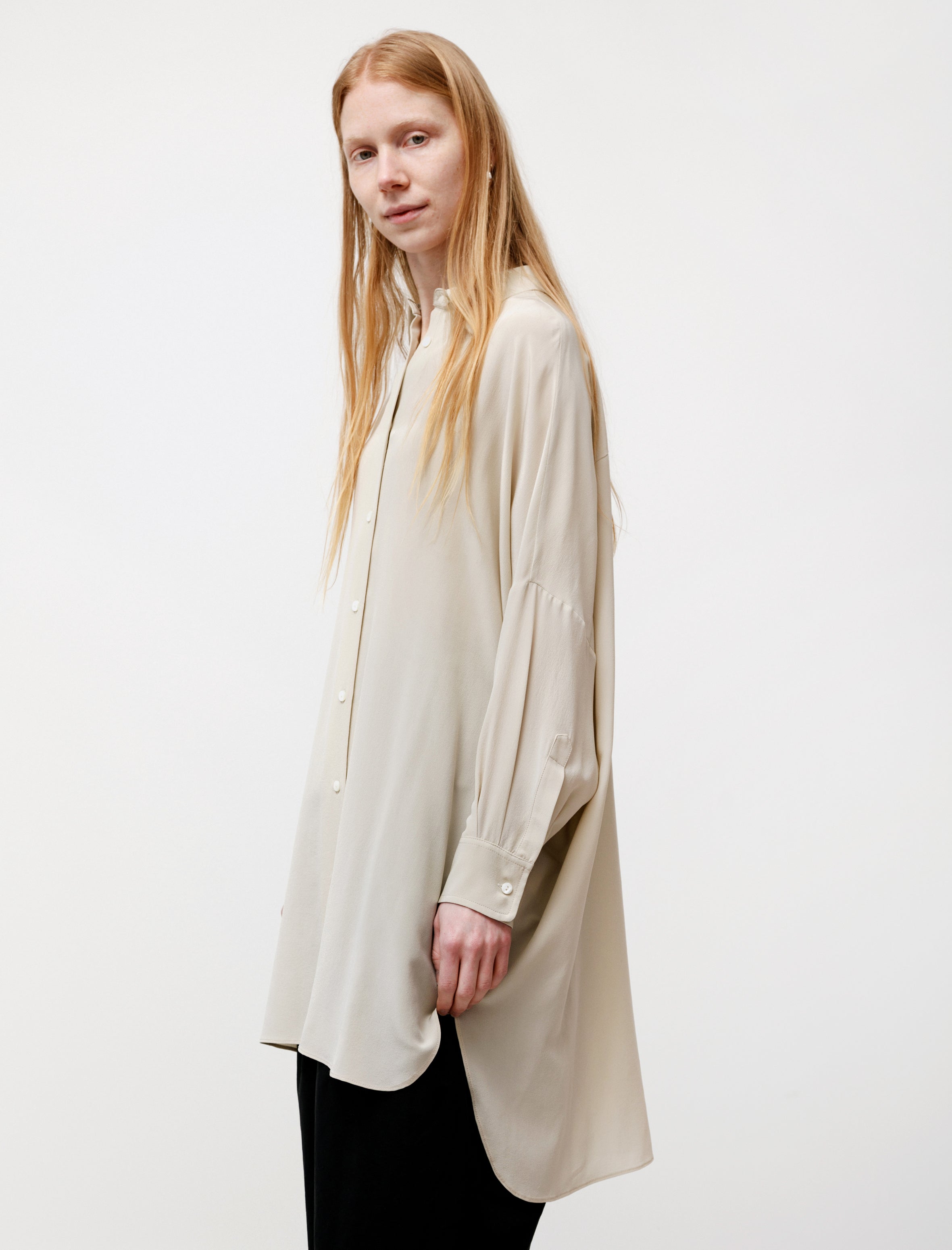 Dusan Oversized Silk Shirt Chino