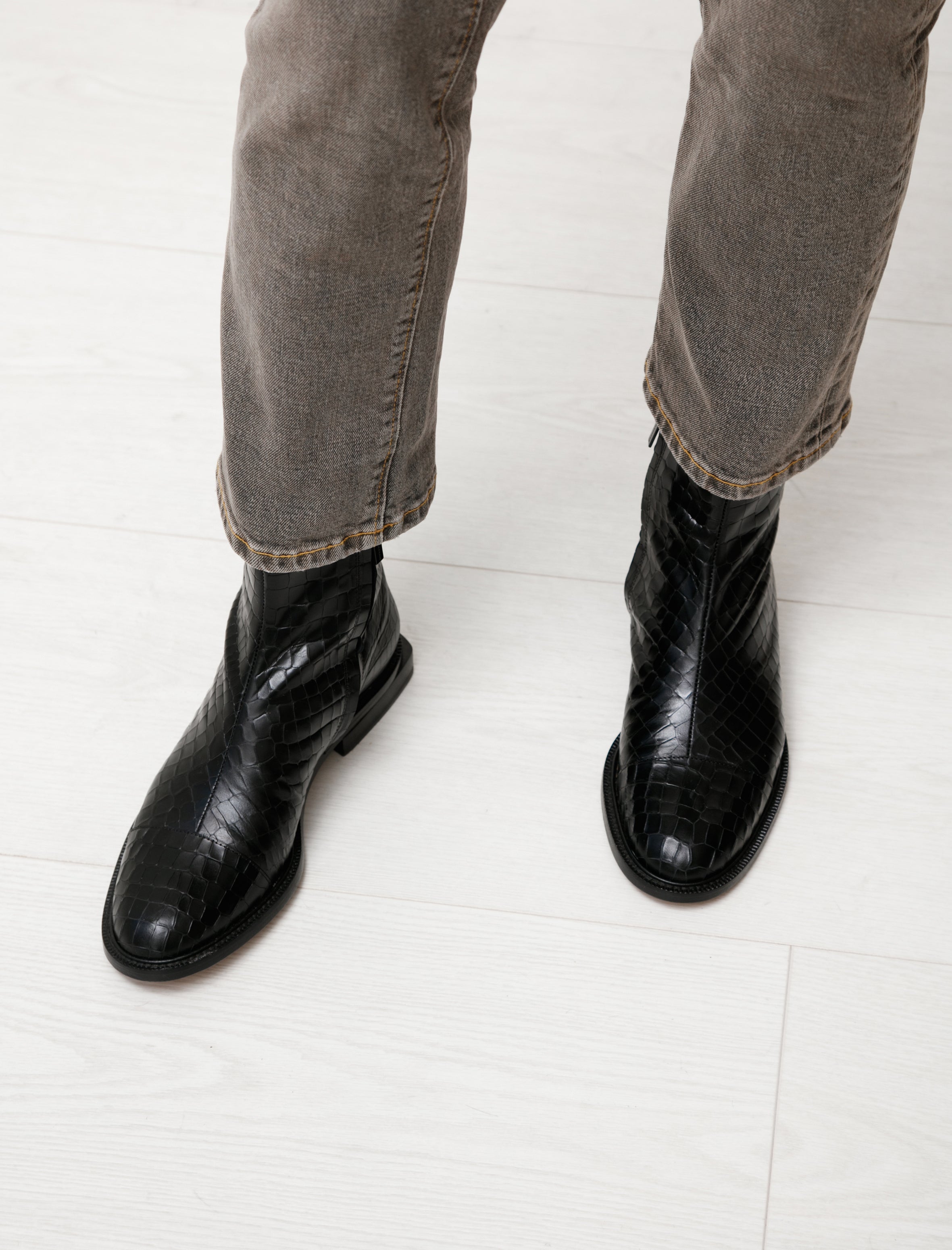 Clergerie Raphi Stamped Croco Boot