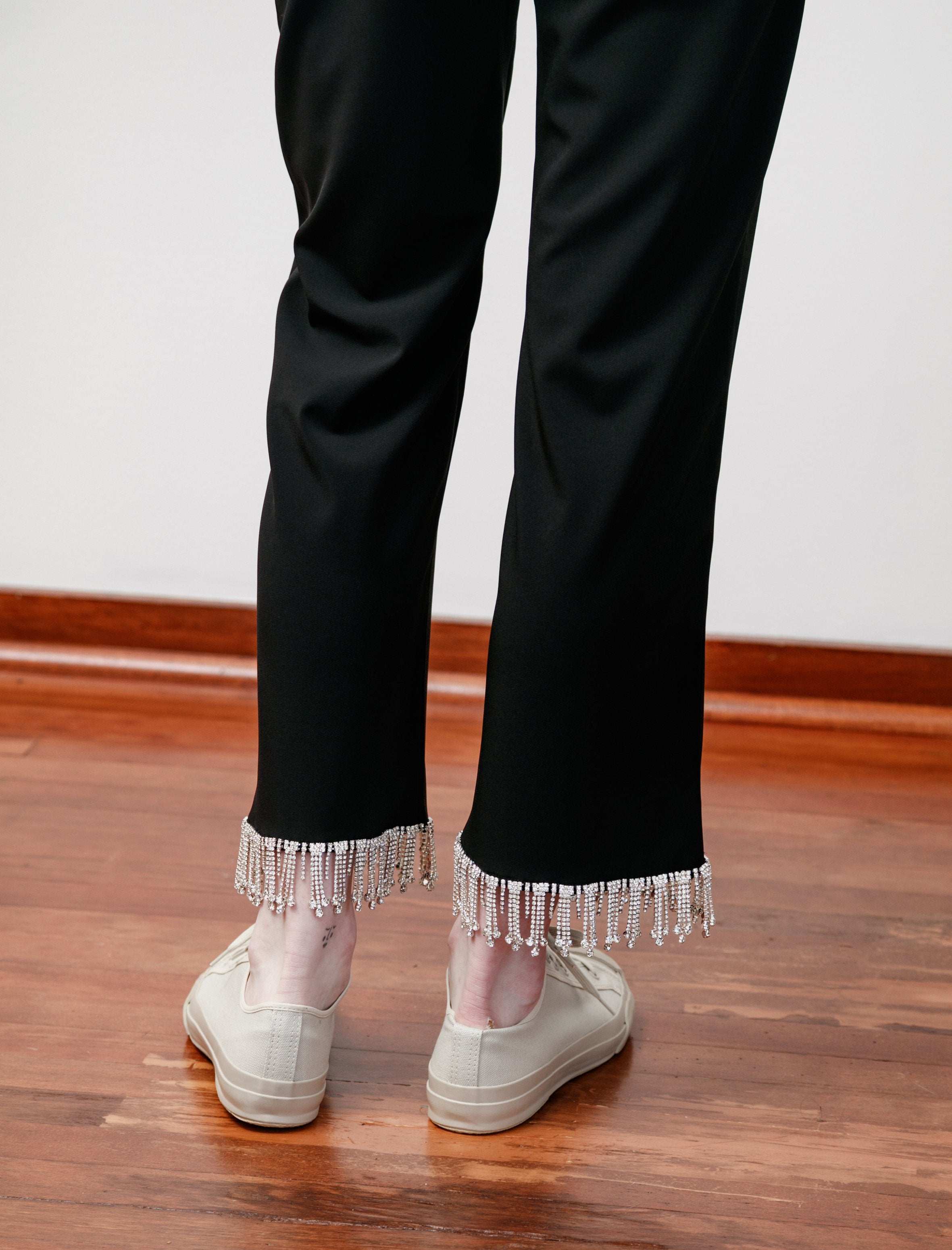 Shrimps Hank Crystal Hem Trousers Black