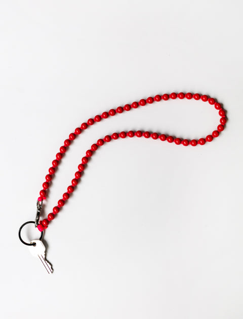 Ina Seifart Perlen Keyholder Long Red/Red
