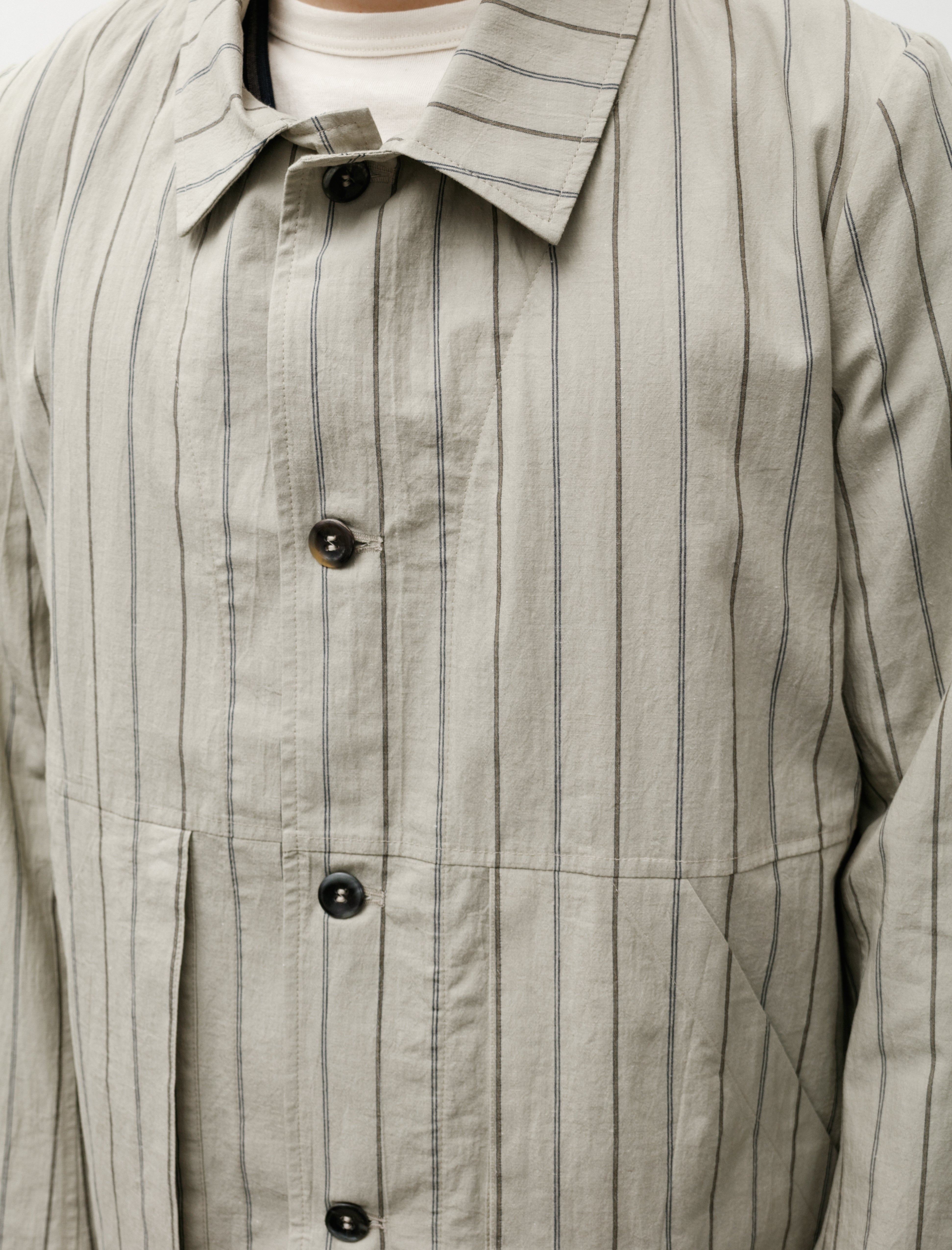 Frank Leder Jacket Striped Chalk