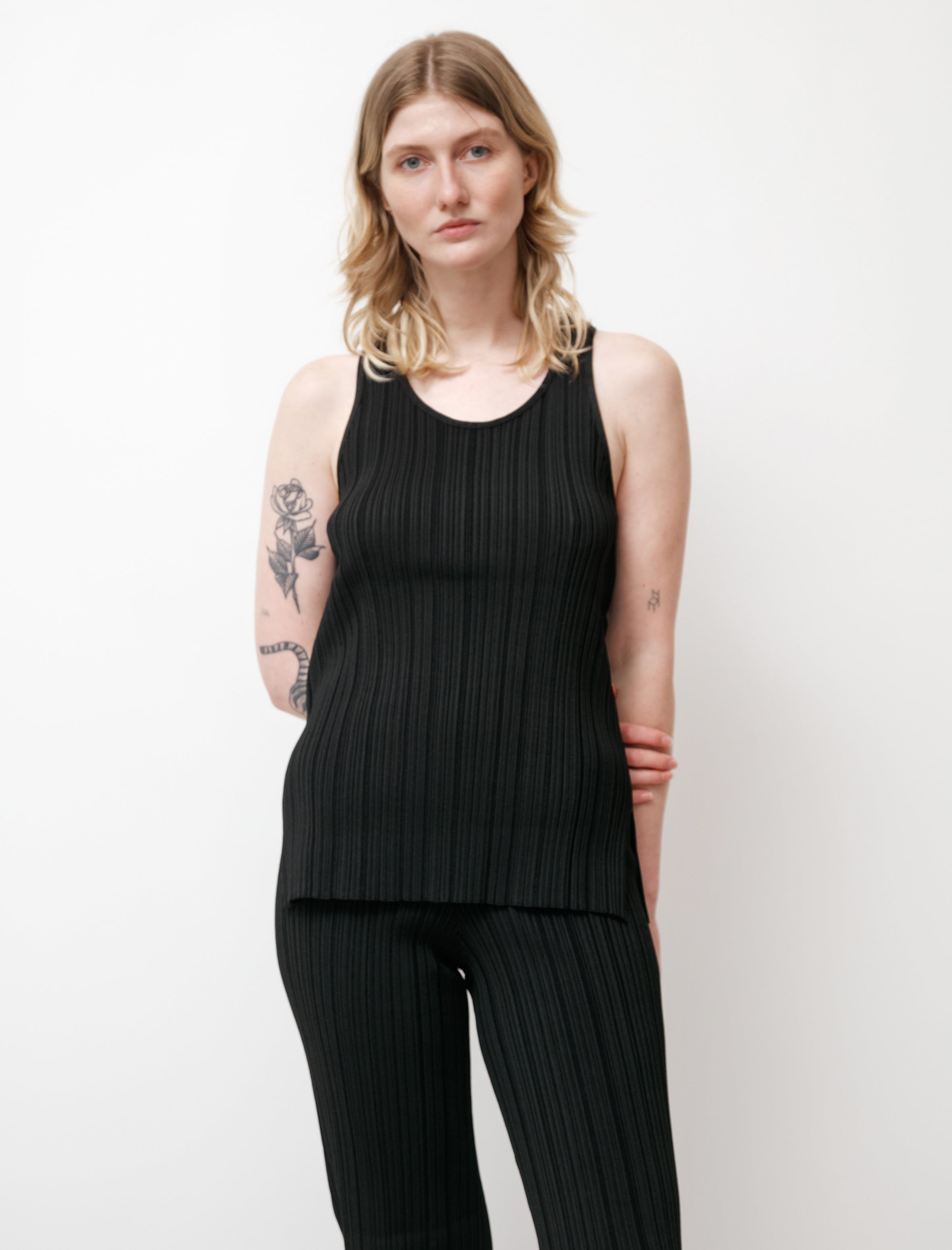 Acne Studios Rib Knit Tank Top Black