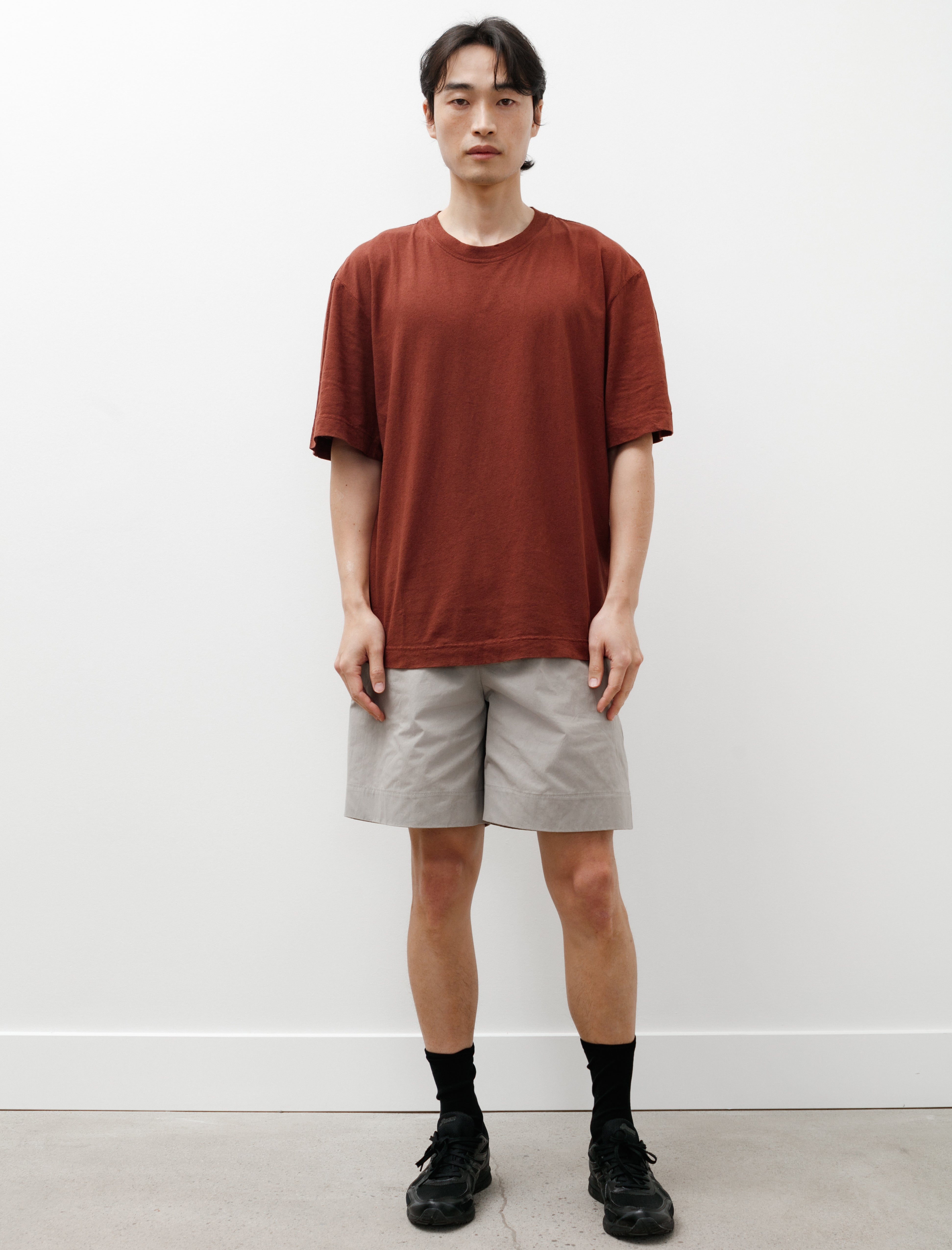 Margaret Howell Oversized Boxer Short Heavy Cotton Poplin Putty