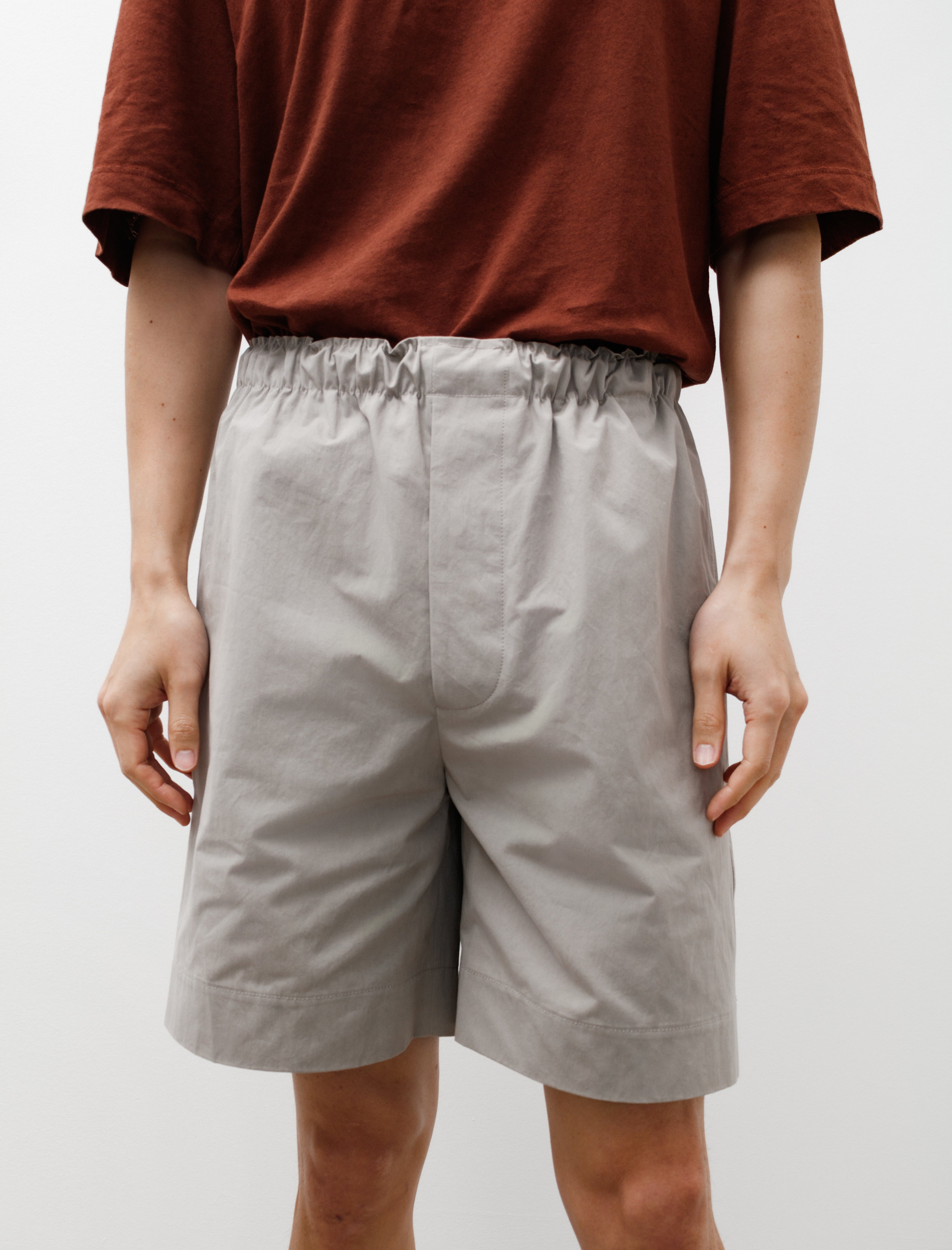 Margaret Howell Oversized Boxer Short Heavy Cotton Poplin Putty