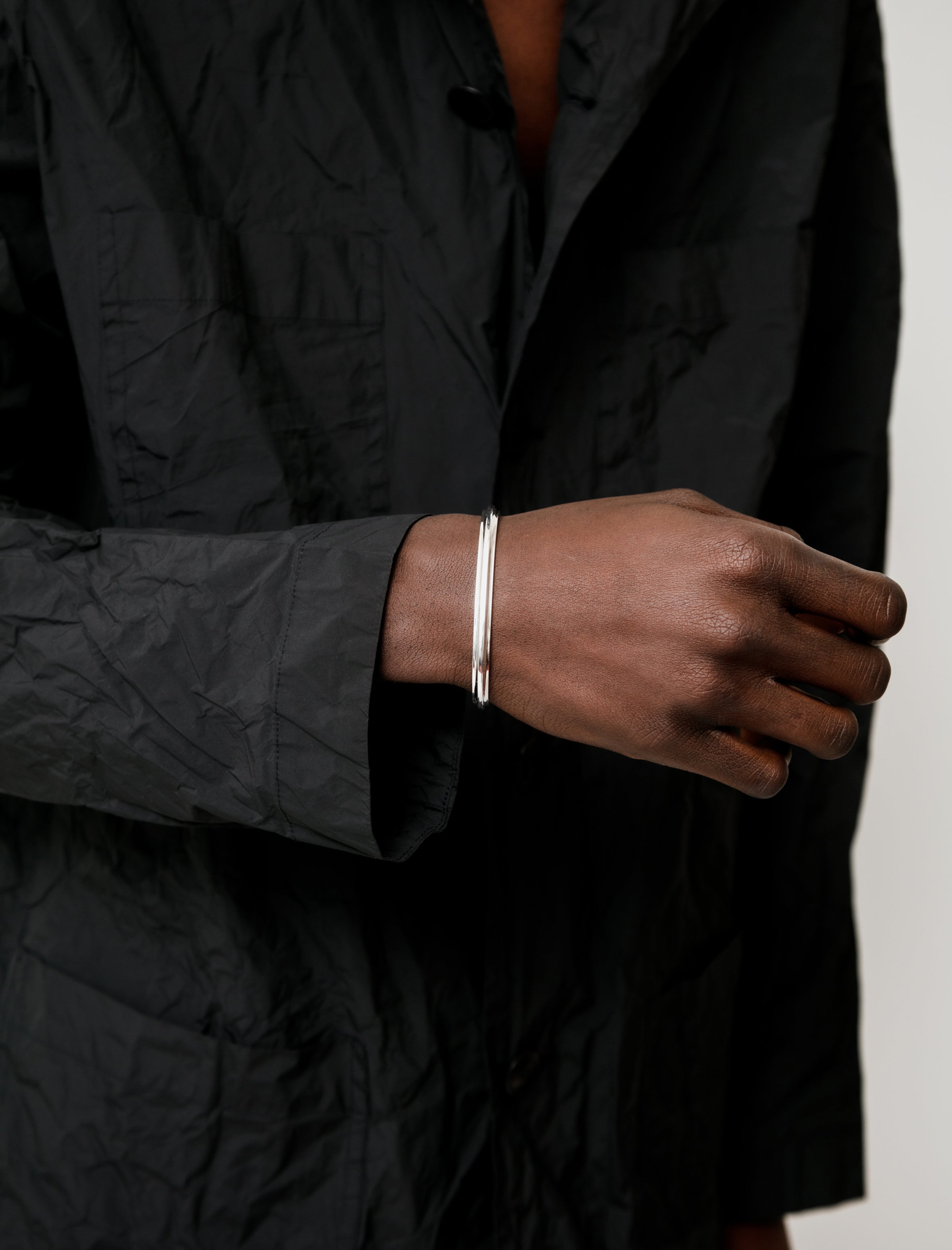 All Blues T-Beam Bracelet Polished Silver