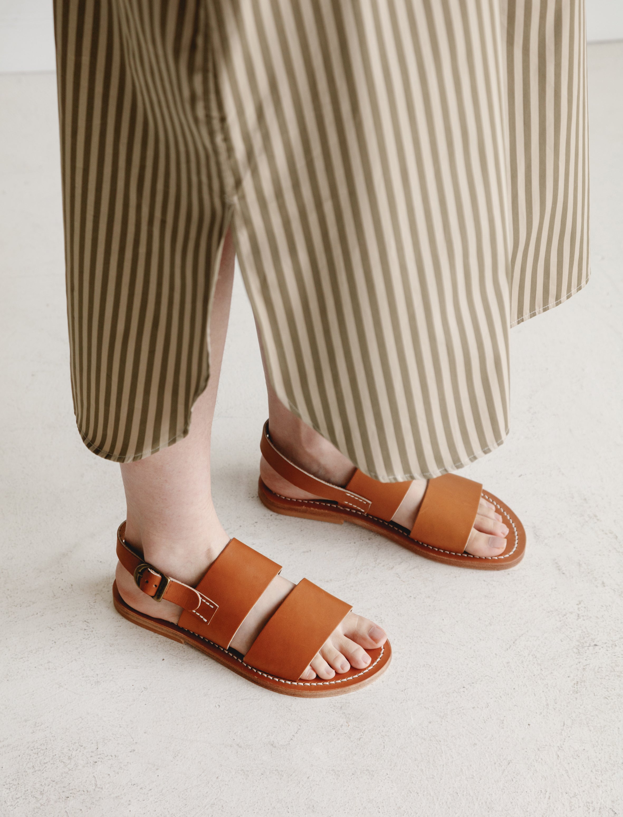 CristaSeya K. Jacques Natural Leather Sandals