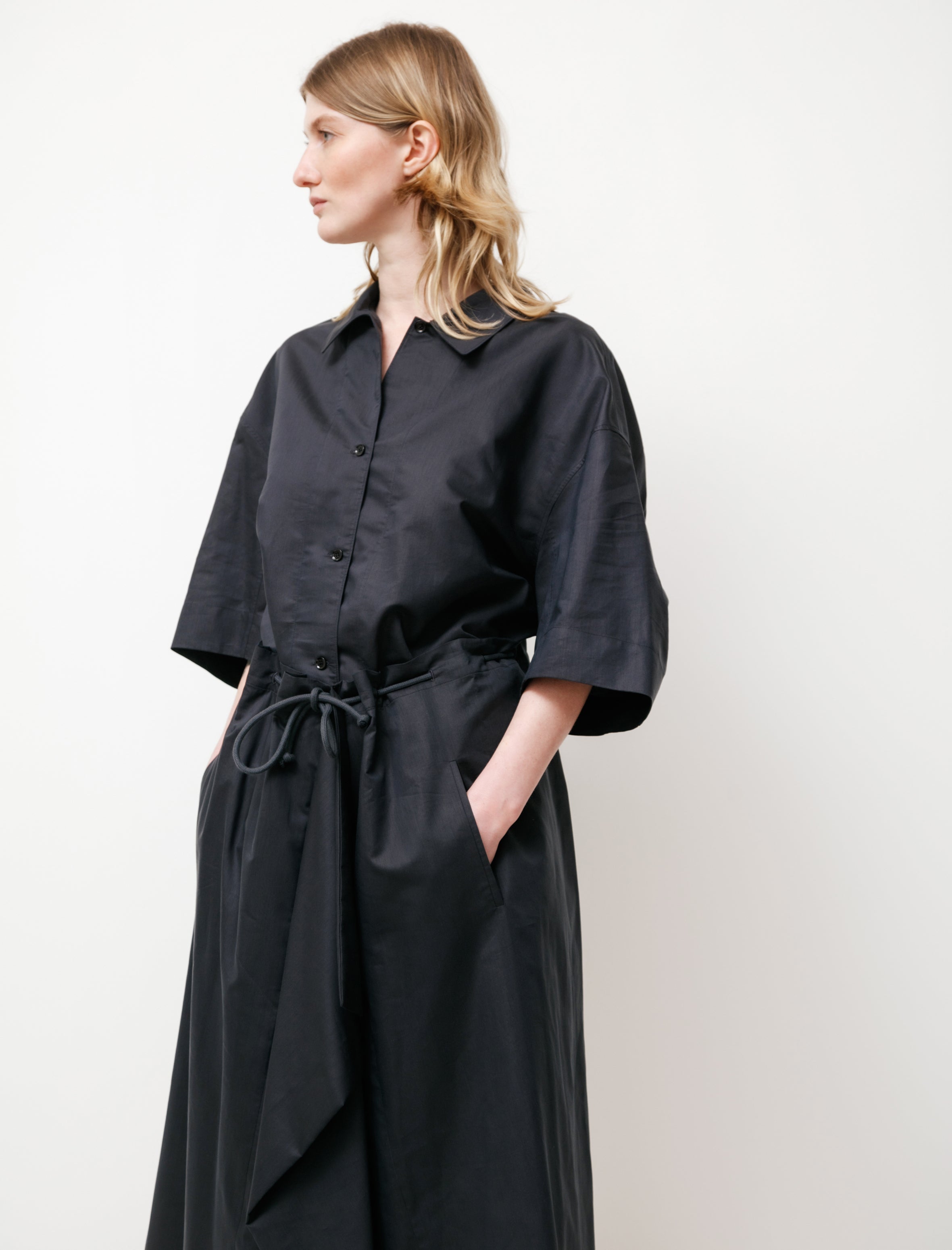 Lemaire Loose Skirt Marine Black