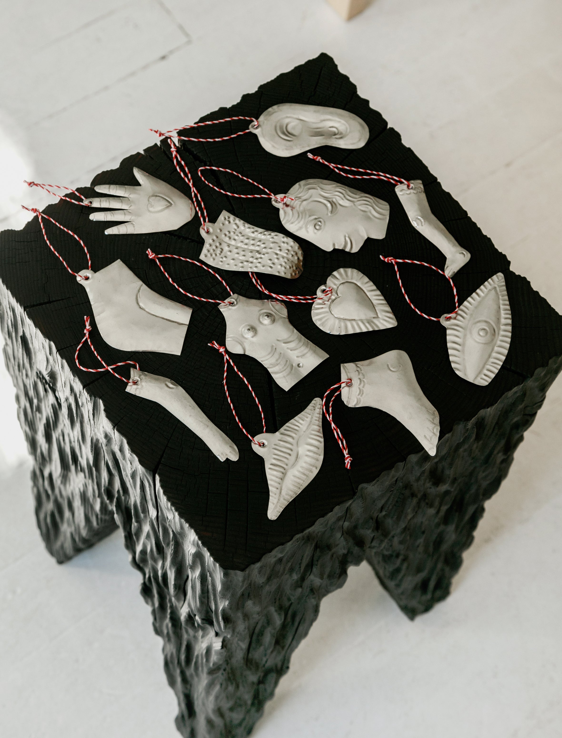 Found by Neighbour Pressed Tin Ornaments