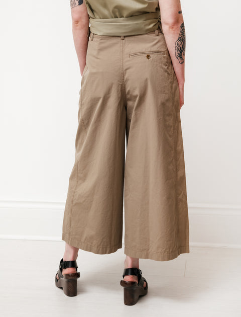 Lemaire Cropped Large Pants Dark Beige