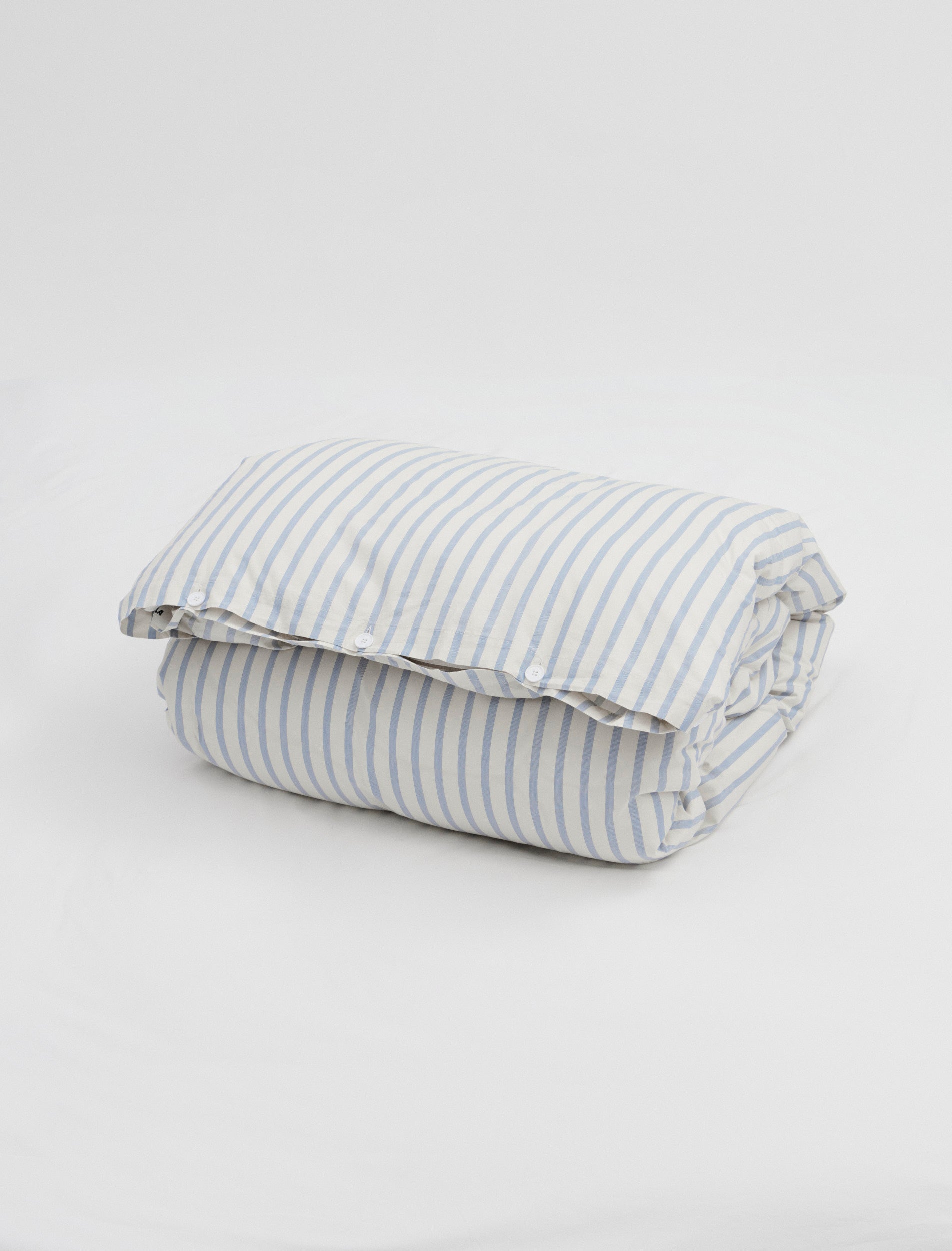 Tekla Percale Double Duvet Cover Needle Stripes