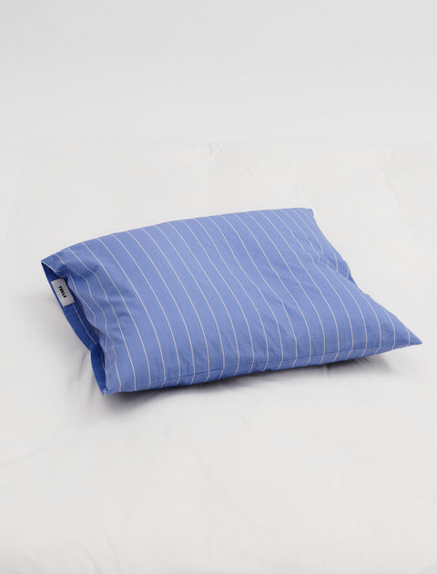 Tekla Percale Pillow Sham Clear Blue Stripes