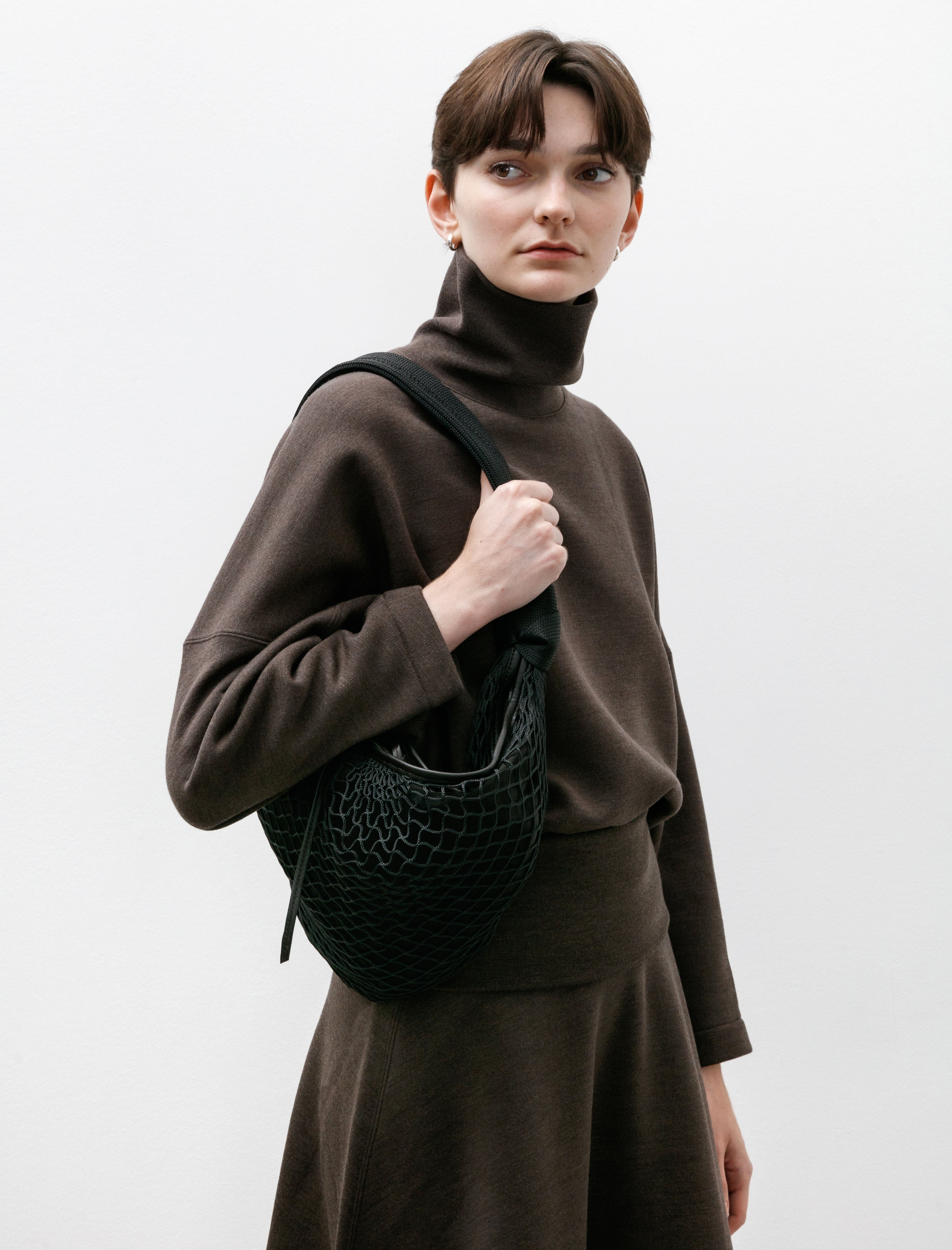 新品【LEMAIRE】FORTUNE CROISSANT FILT BAG 黒