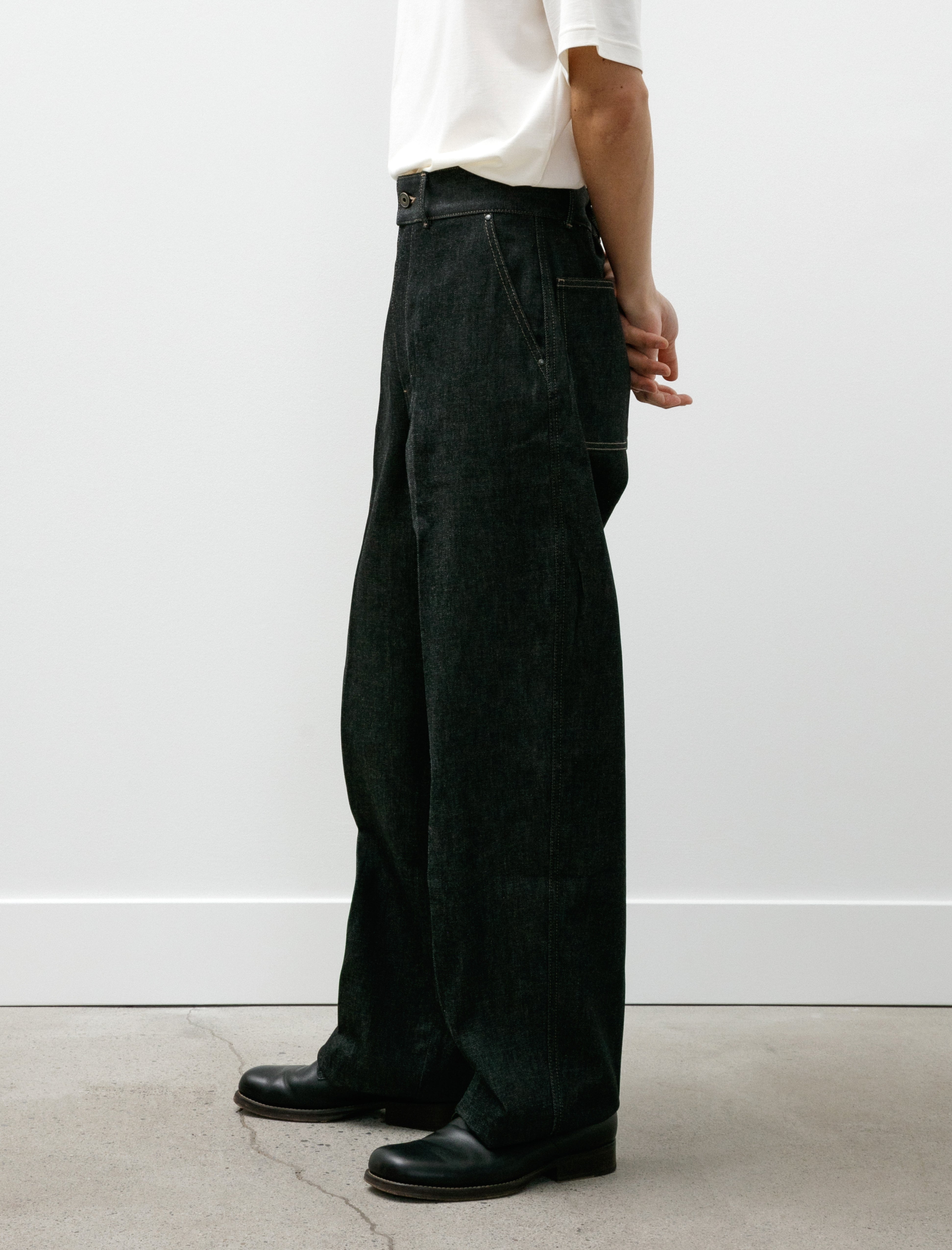 Lemaire Maxi Workwear Barrel Pants Slate