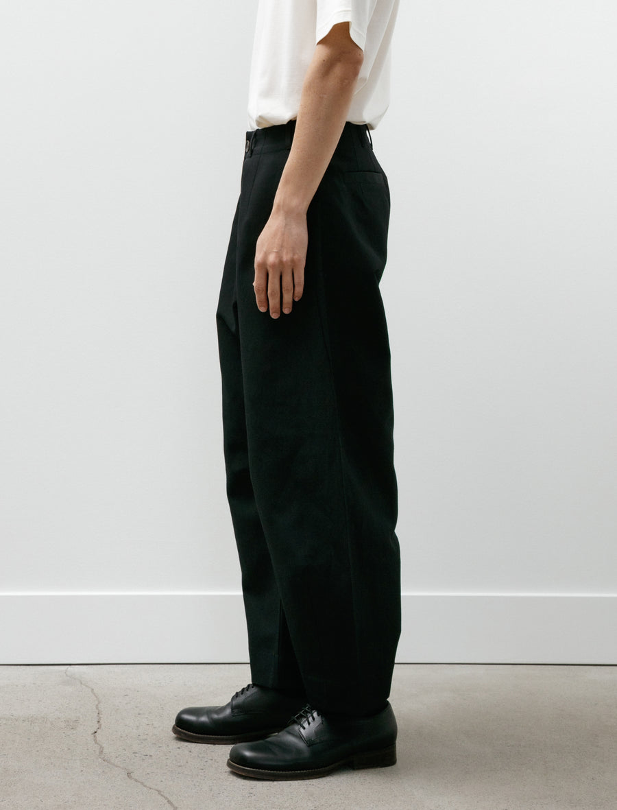 Baggy Pants Black Wool Washi Twill - Image 6