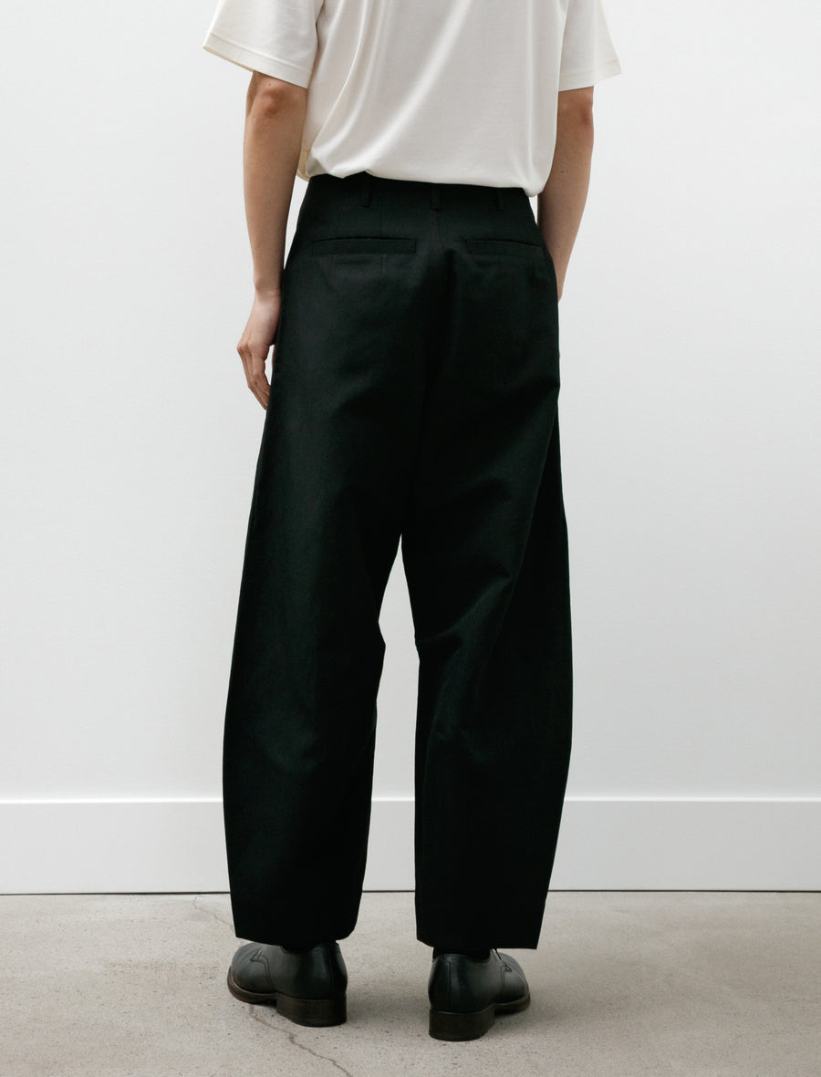 Baggy Pants Black Wool Washi Twill - Image 5