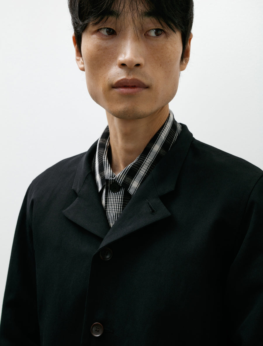 Long Walks Black Wool Washi Twill - Image 5