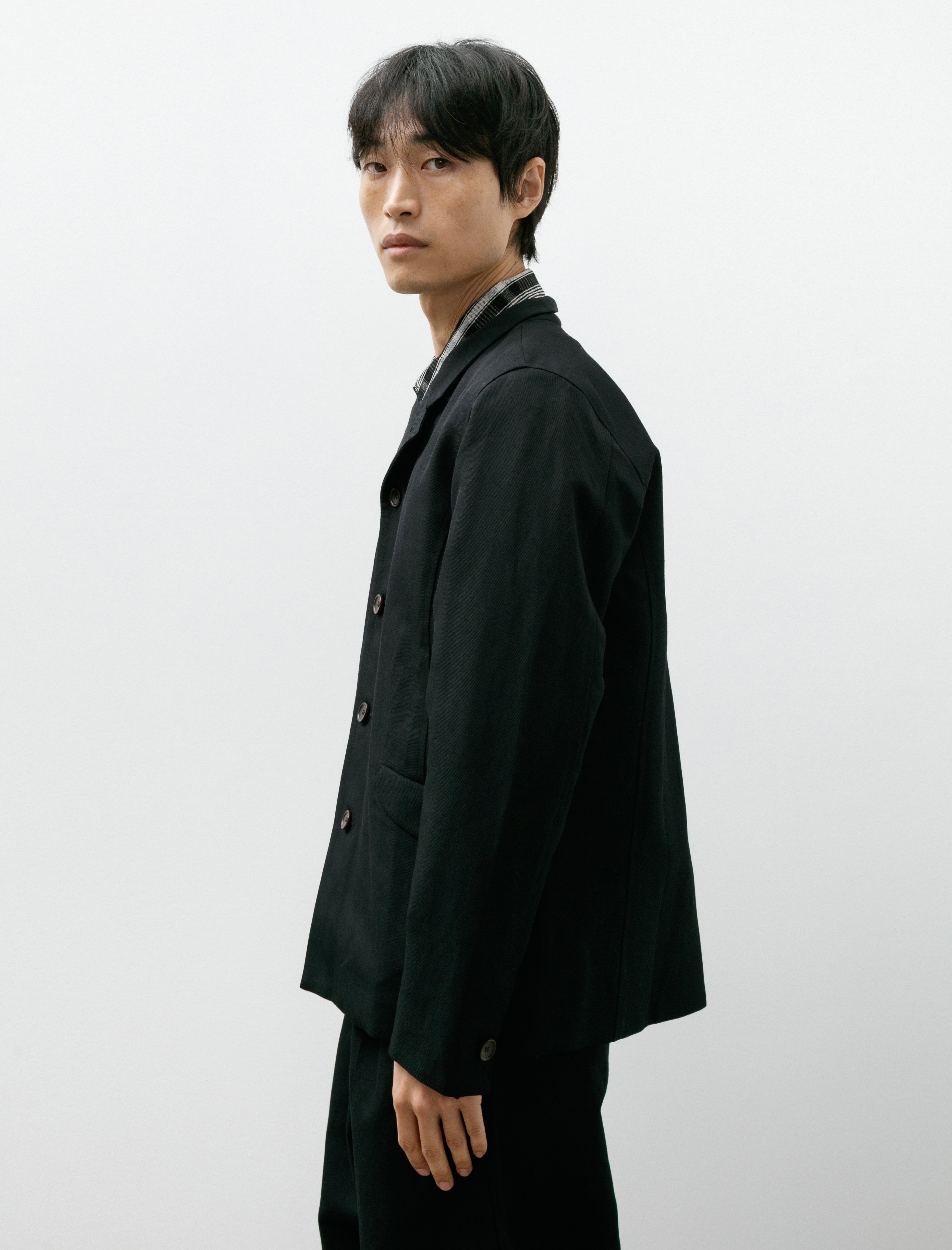 Unkruid Long Walks Black Wool Washi Twill