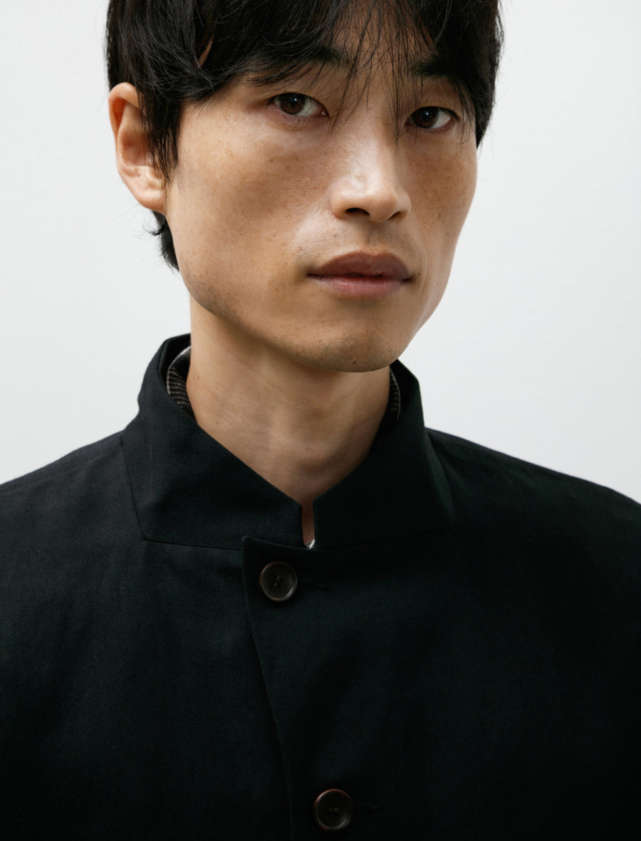 Long Walks Black Wool Washi Twill - Image 6