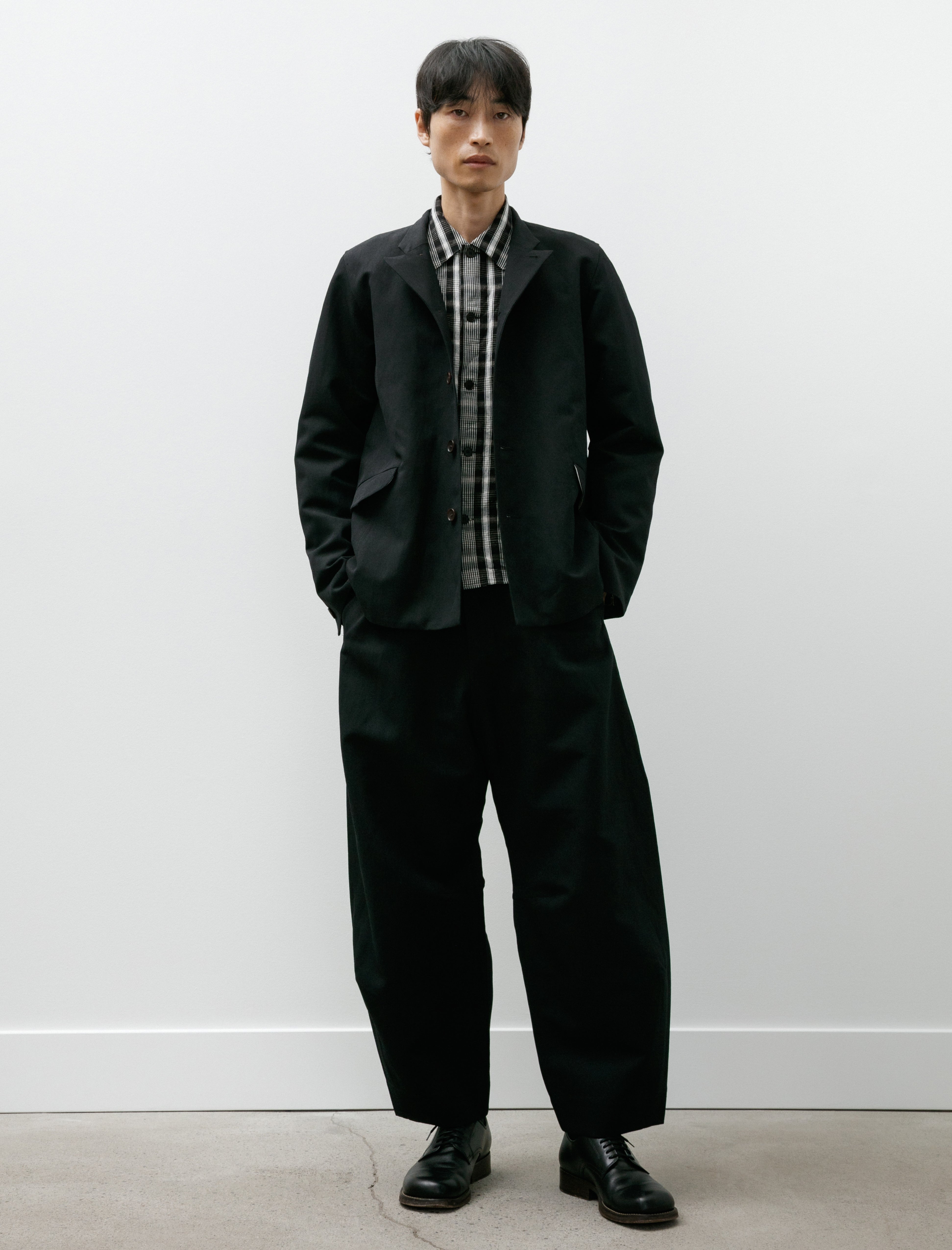 Unkruid Long Walks Black Wool Washi Twill