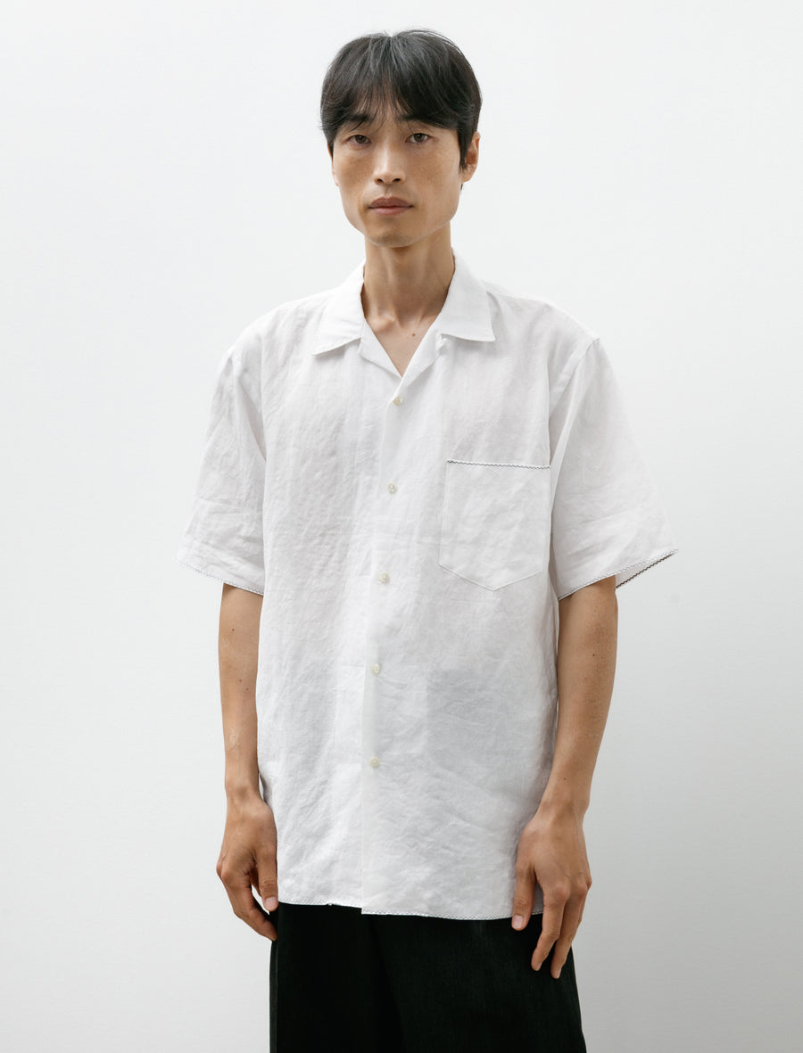 Short Sleeve Handkerchief OP Shirt White - Image 1
