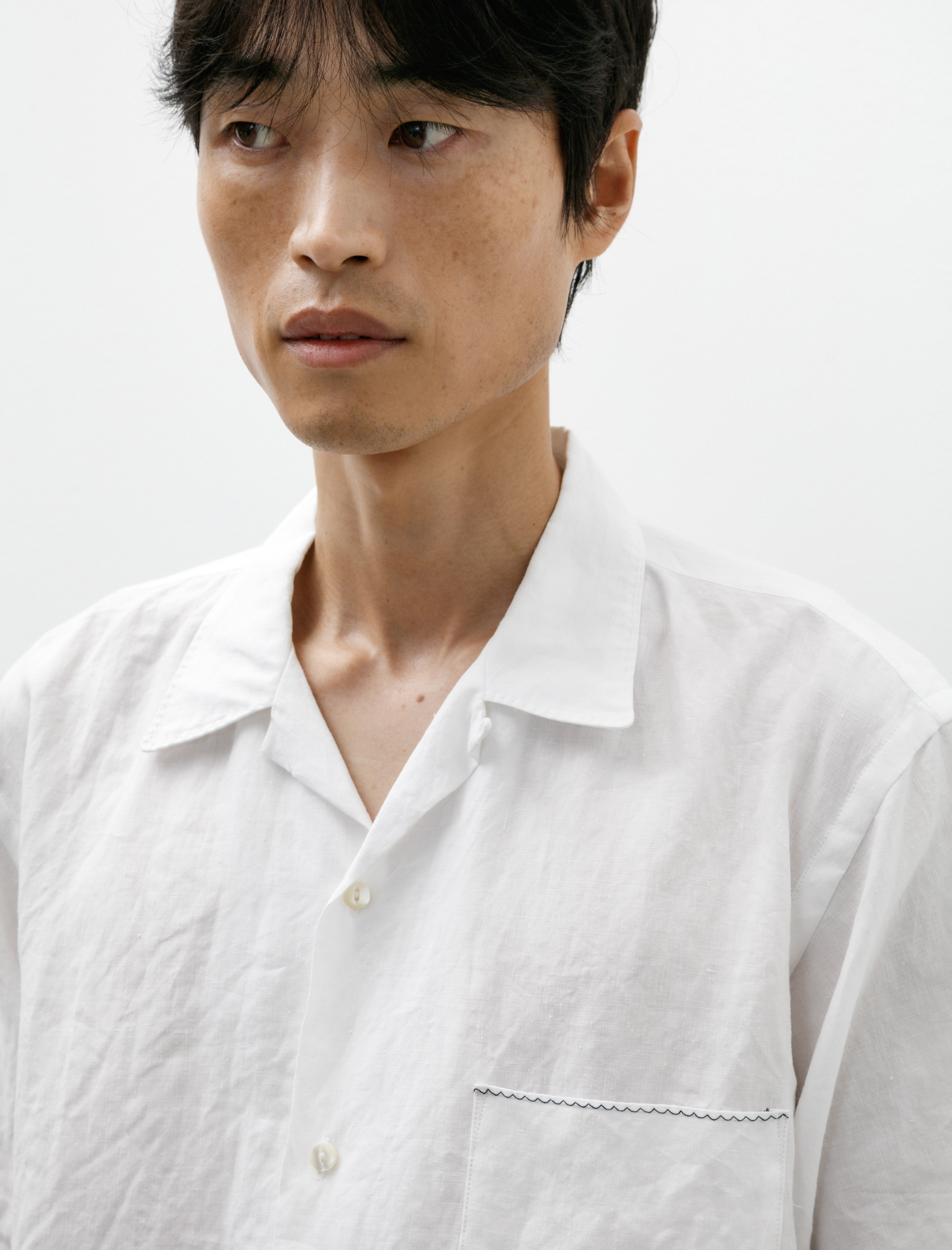 Maatee & Sons Short Sleeve Handkerchief OP Shirt White