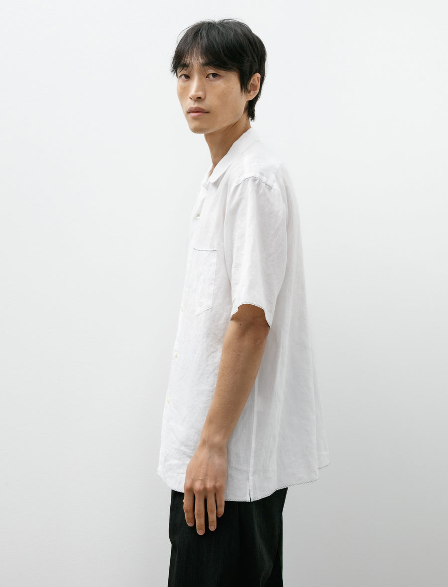 Short Sleeve Handkerchief OP Shirt White - Image 3