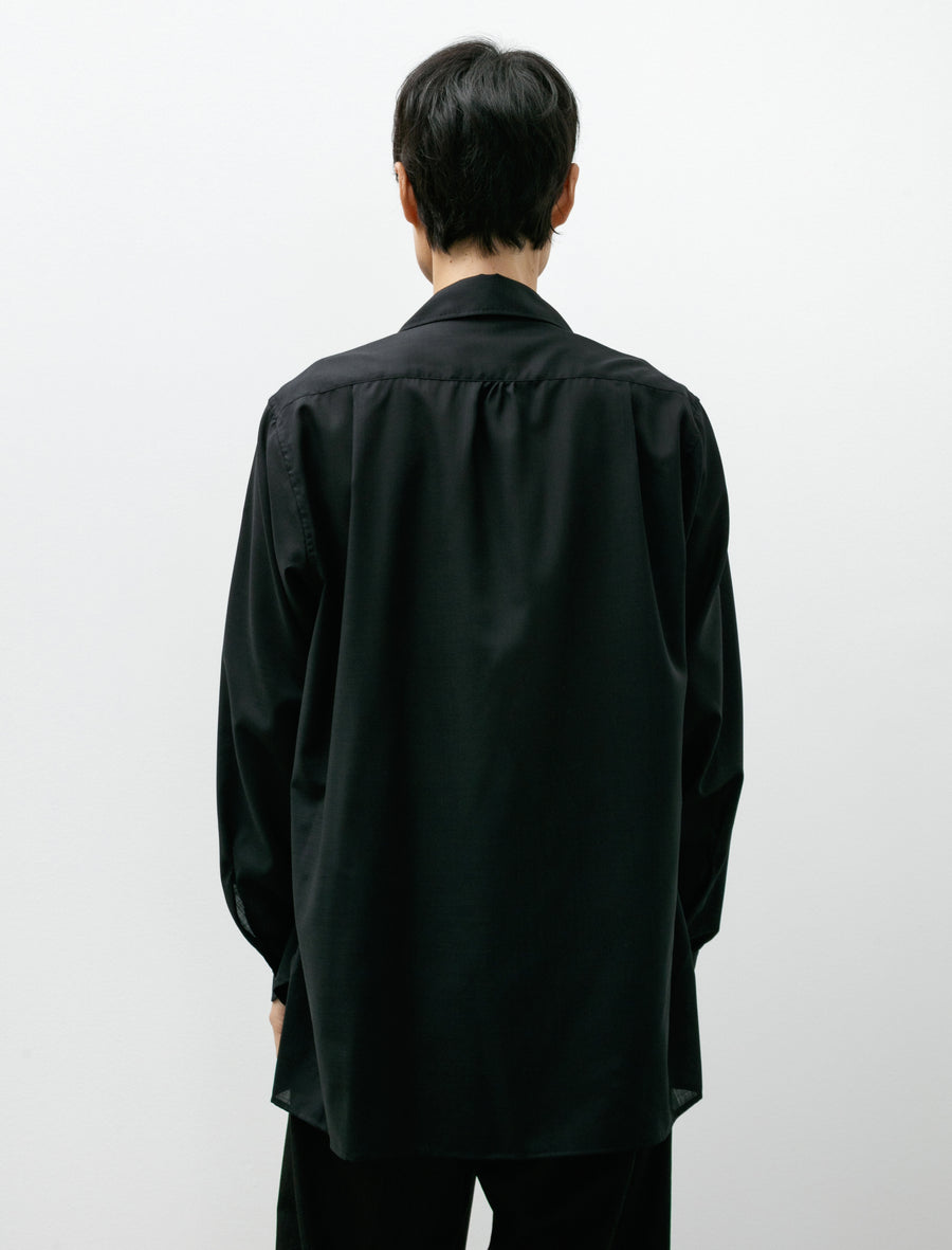 Italian Collar Shirt Black - Image 2