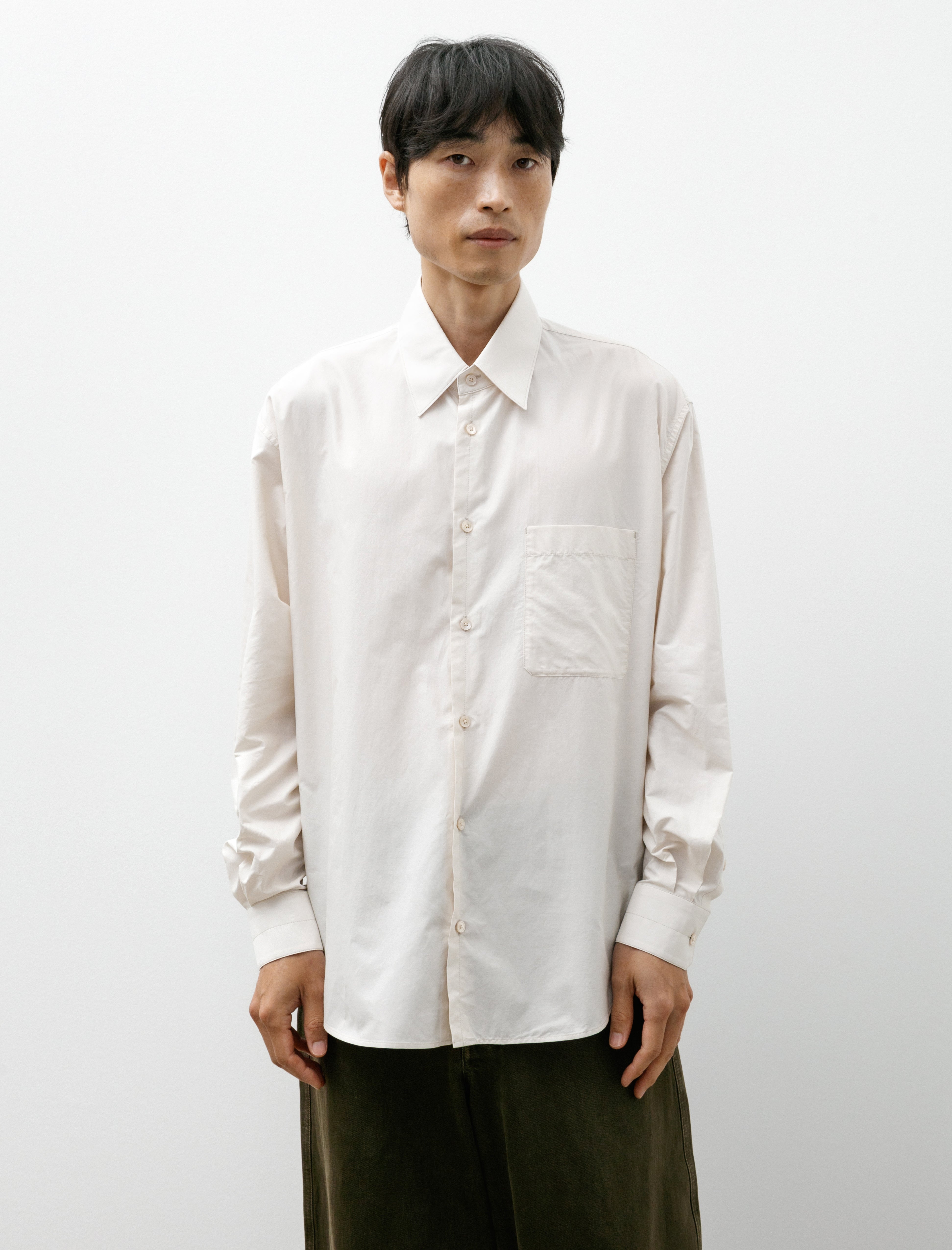 Lemaire Regular Shirt Light Cream