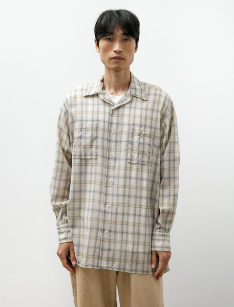 Maatee & Sons Work Shirt Check Fade Ivory – Neighbour