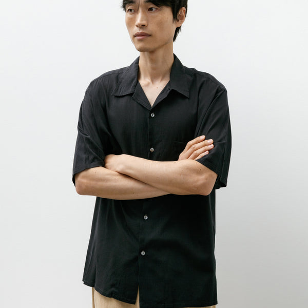 Maatee & Sons Short Sleeve OP Shirt Black Chambray – Neighbour