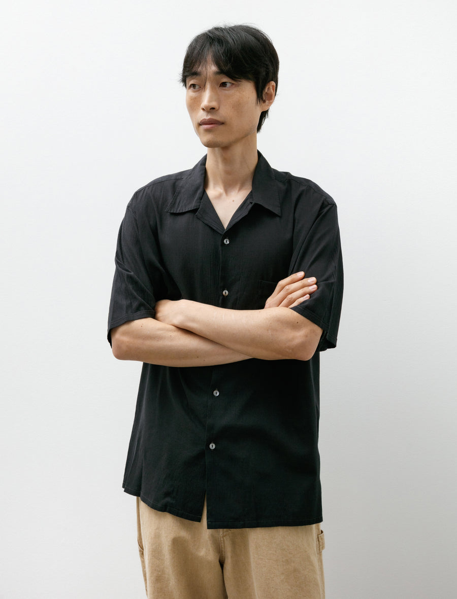 Short Sleeve OP Shirt Black Chambray - Image 1