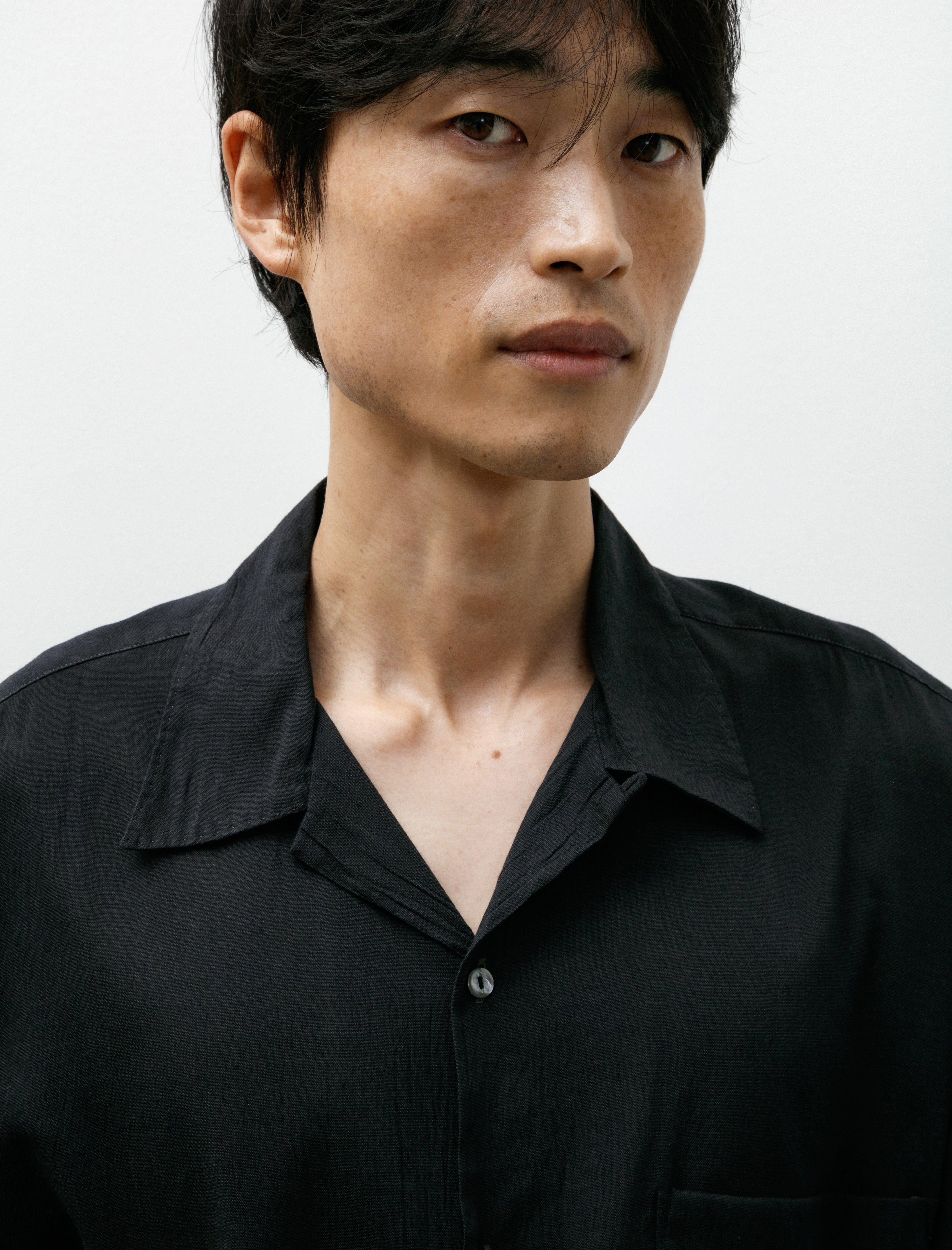 Maatee & Sons Short Sleeve OP Shirt Black Chambray