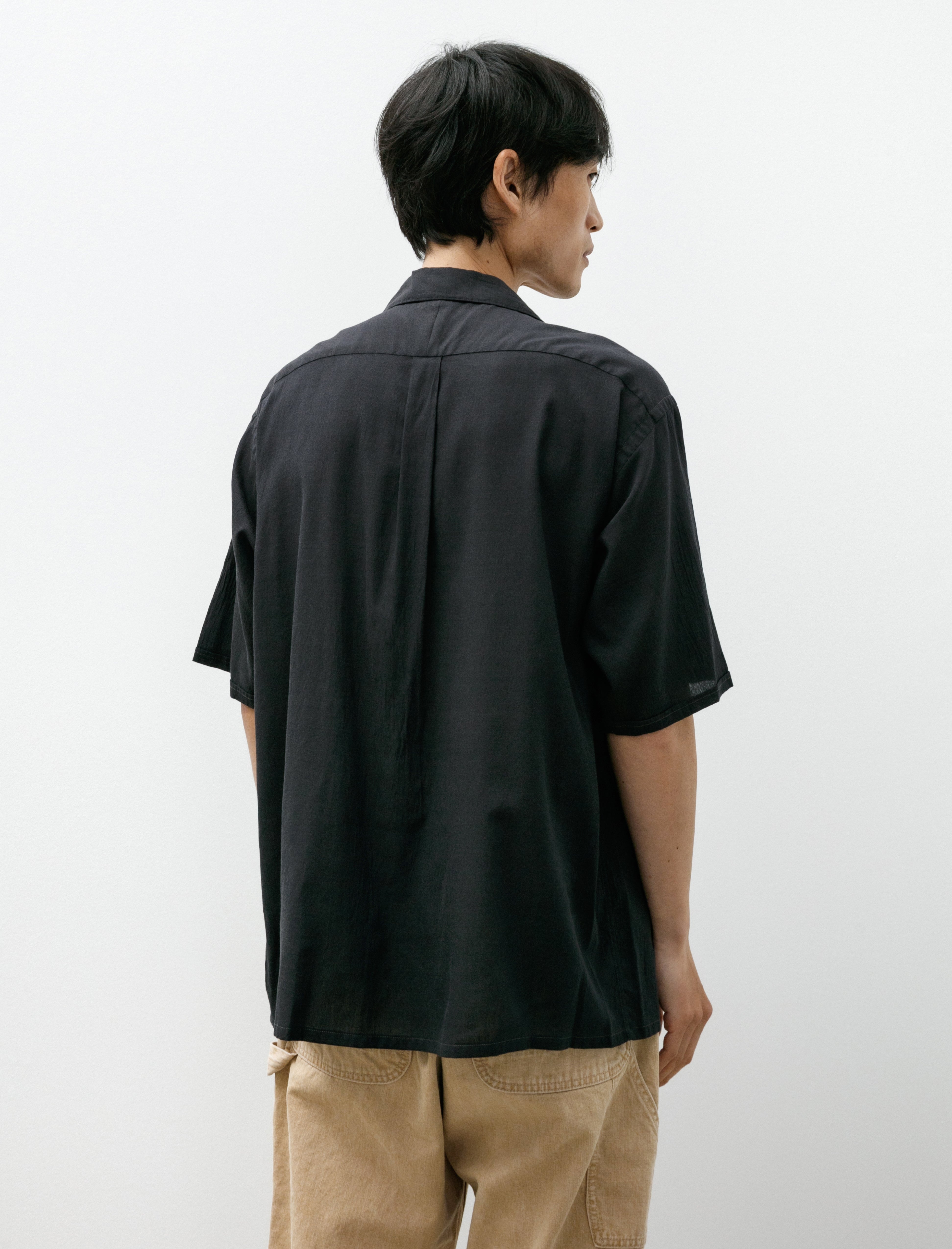 Maatee & Sons Short Sleeve OP Shirt Black Chambray
