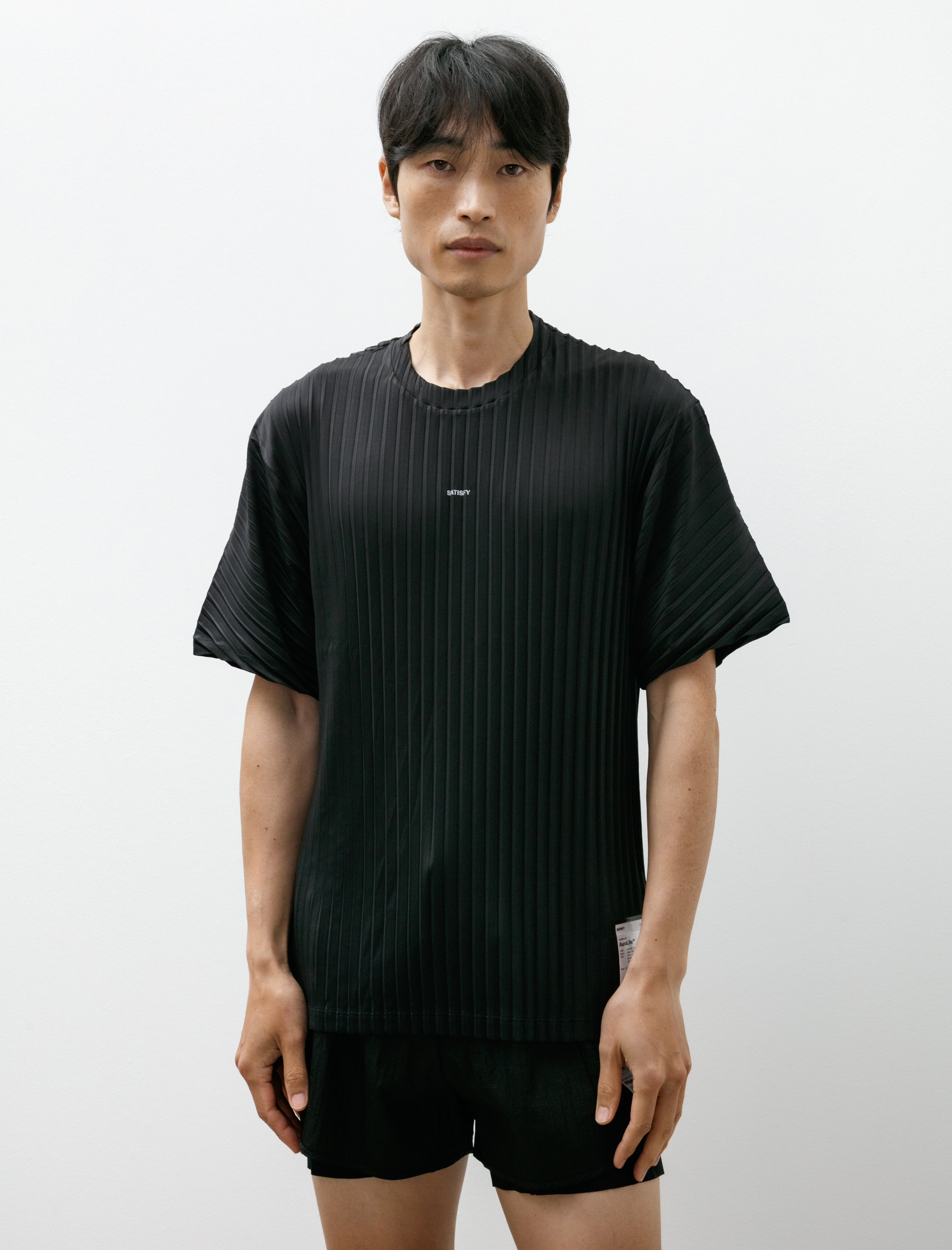 Satisfy Auralite Pleated T-Shirt Black