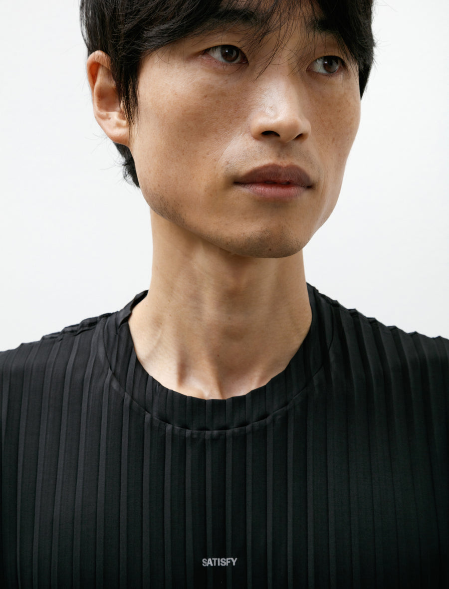 Auralite Pleated T-Shirt Black - Image 4