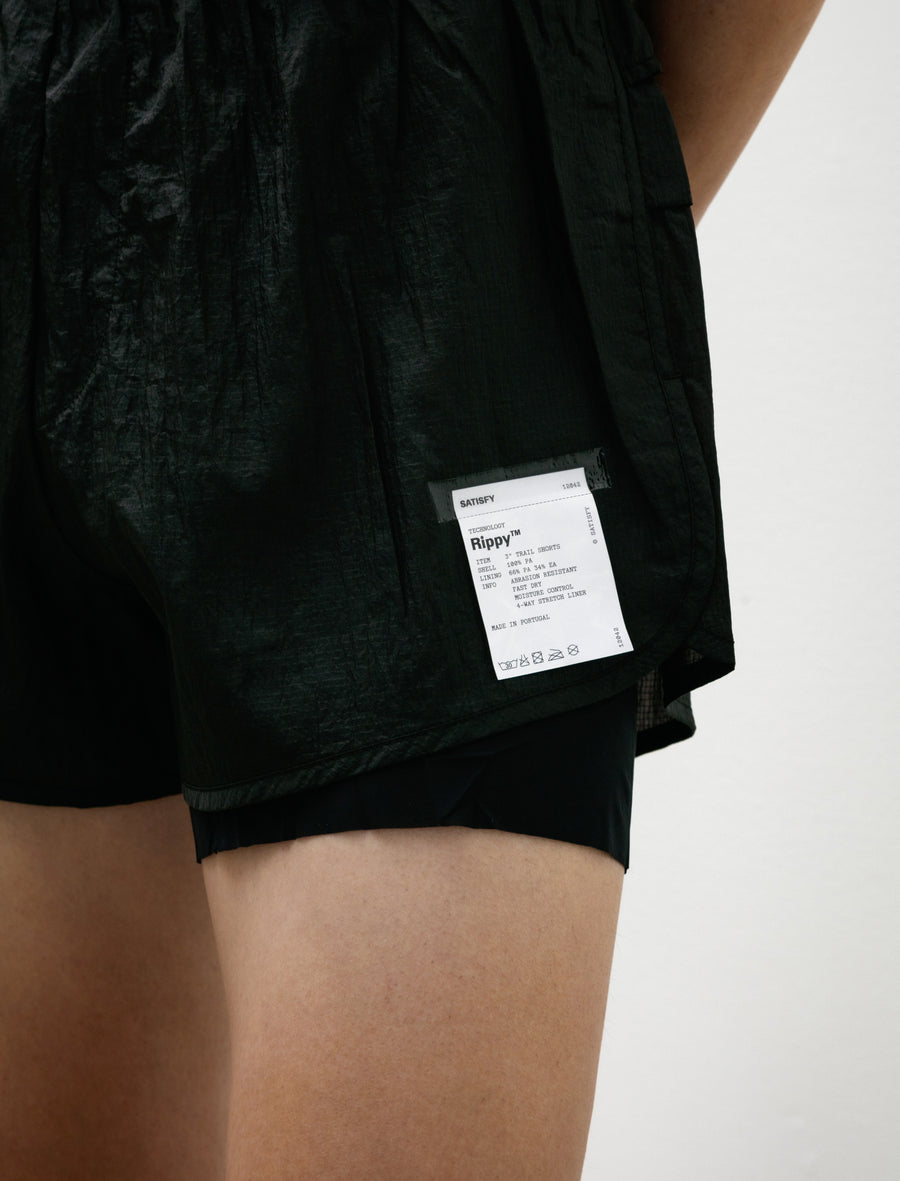 Rippy 3" Trail Shorts Black - Image 7