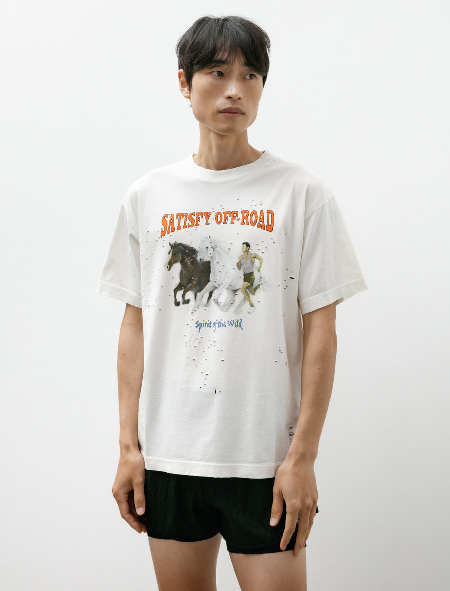 Moth Tech T-Shirt Off White - Image 1